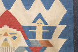 Fine Turkish Tribal Kilim Flat Weave Wool Rug 2'11" x 3' 7''
