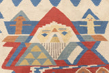 Fine Turkish Tribal Kilim Flat Weave Wool Rug 2'11" x 3' 7''