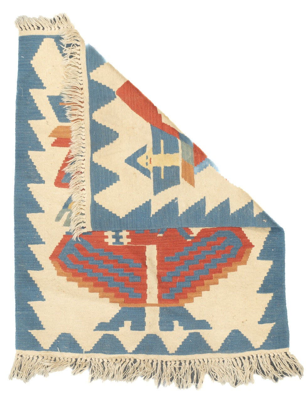 Fine Turkish Tribal Kilim Flat Weave Wool Rug 2'11" x 3' 7''