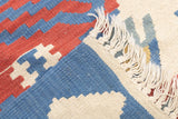 Fine Turkish Tribal Kilim Flat Weave Wool Rug 2'11" x 3' 7''