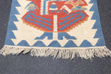 Fine Turkish Tribal Kilim Flat Weave Wool Rug 2'11" x 3' 7''