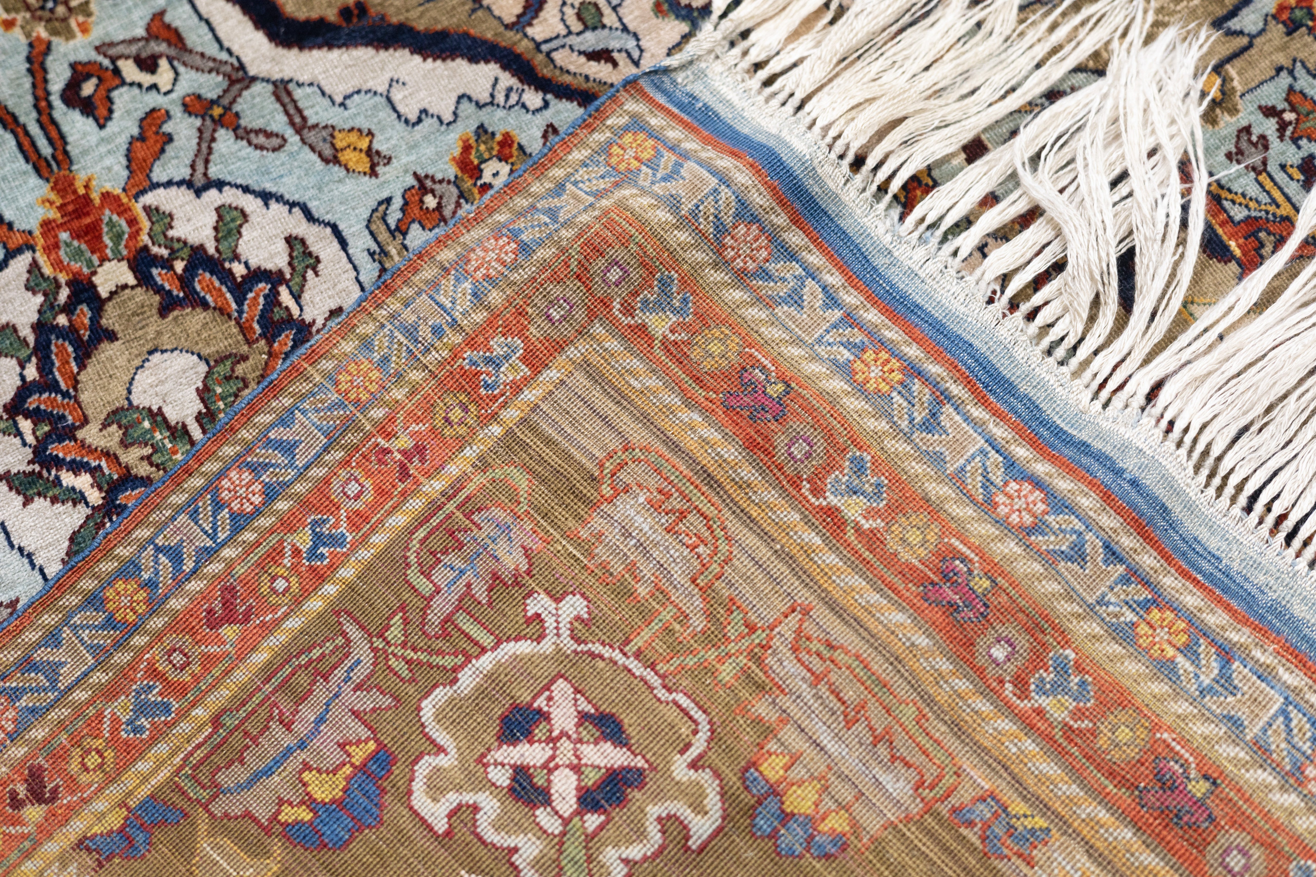 Extremely Fine Antique Silk Rug 4' 10" x 7' 3''