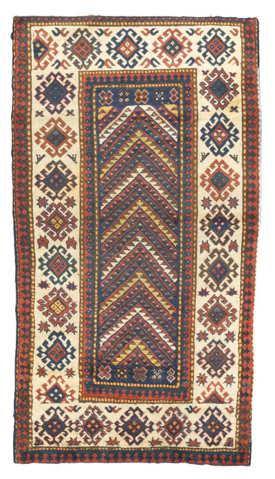 Antique Caucasian Kazak Rug 3'4'' x 6'2''