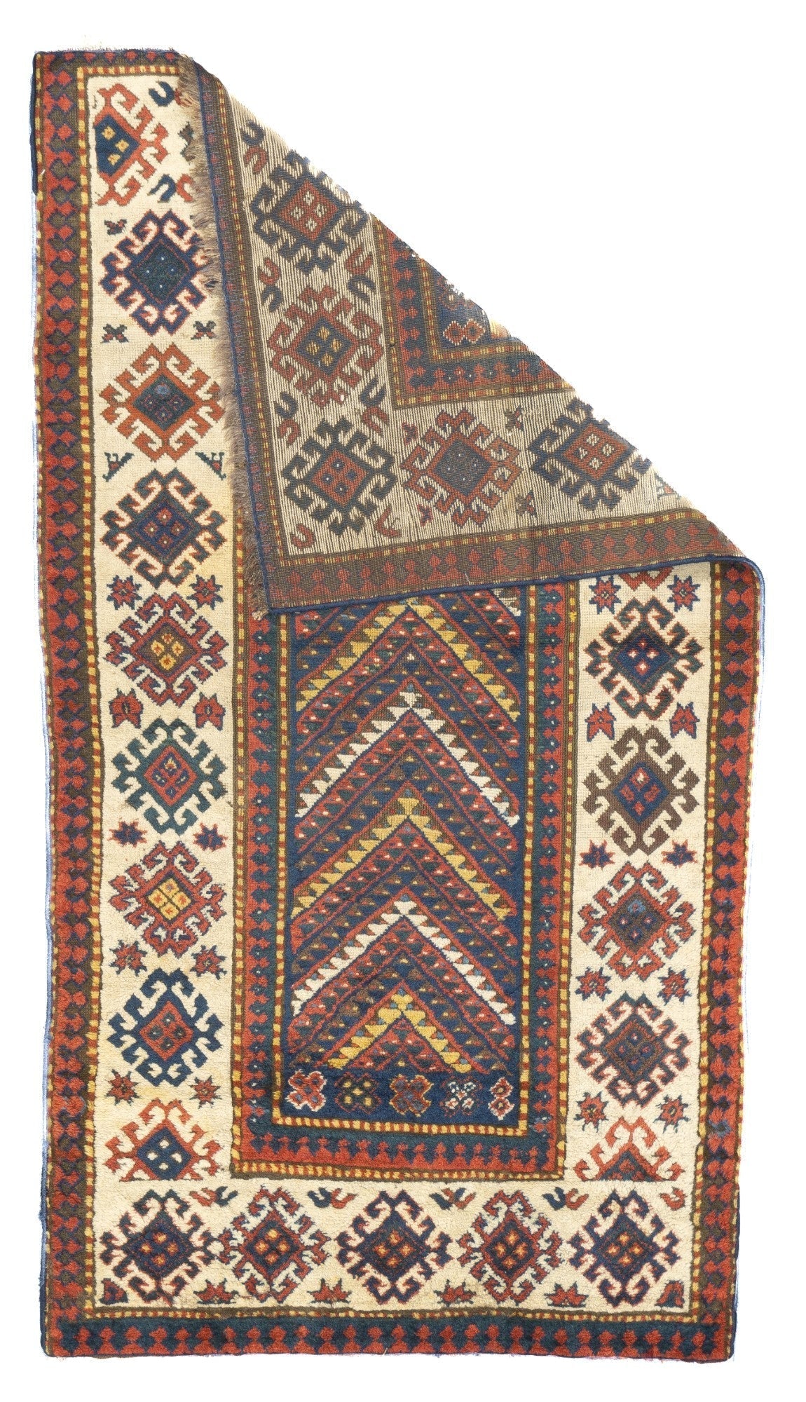 Antique Caucasian Kazak Rug 3'4'' x 6'2''