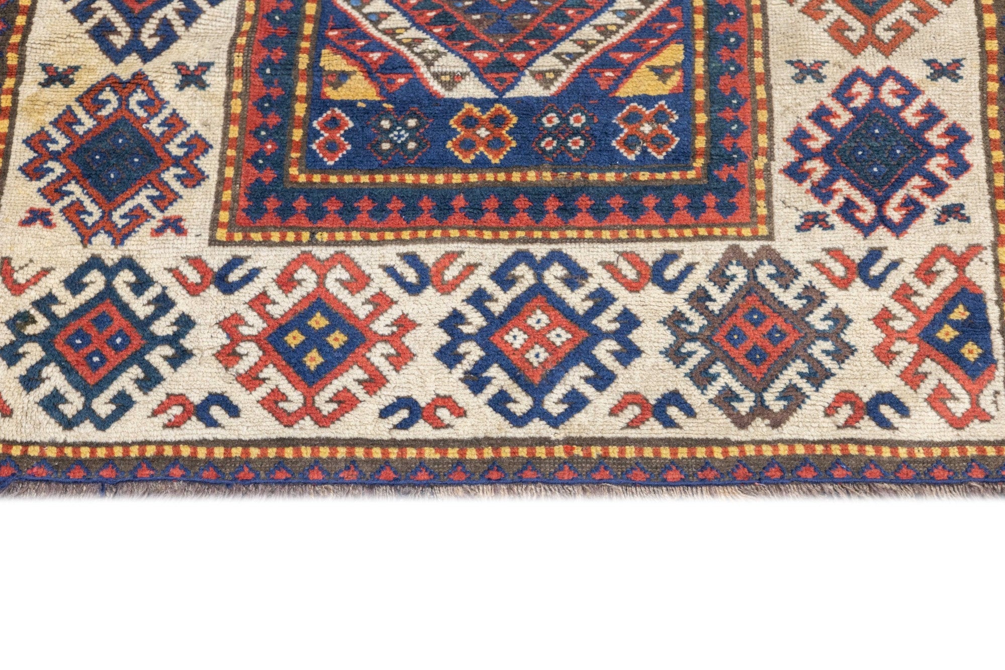 Antique Caucasian Kazak Rug 3'4'' x 6'2''