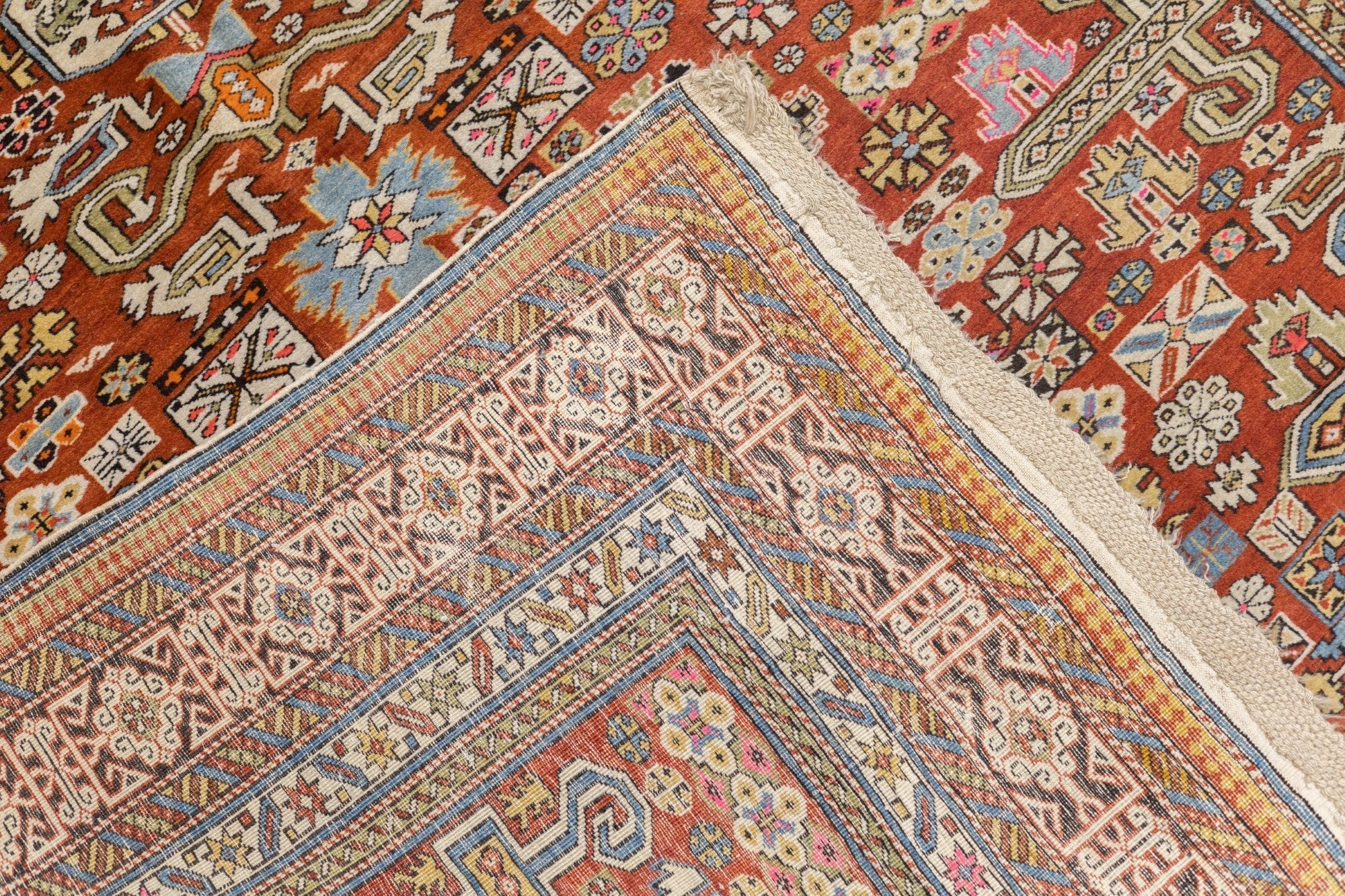 Antique Caucasian Perpedil Rug 5' x 5'7''