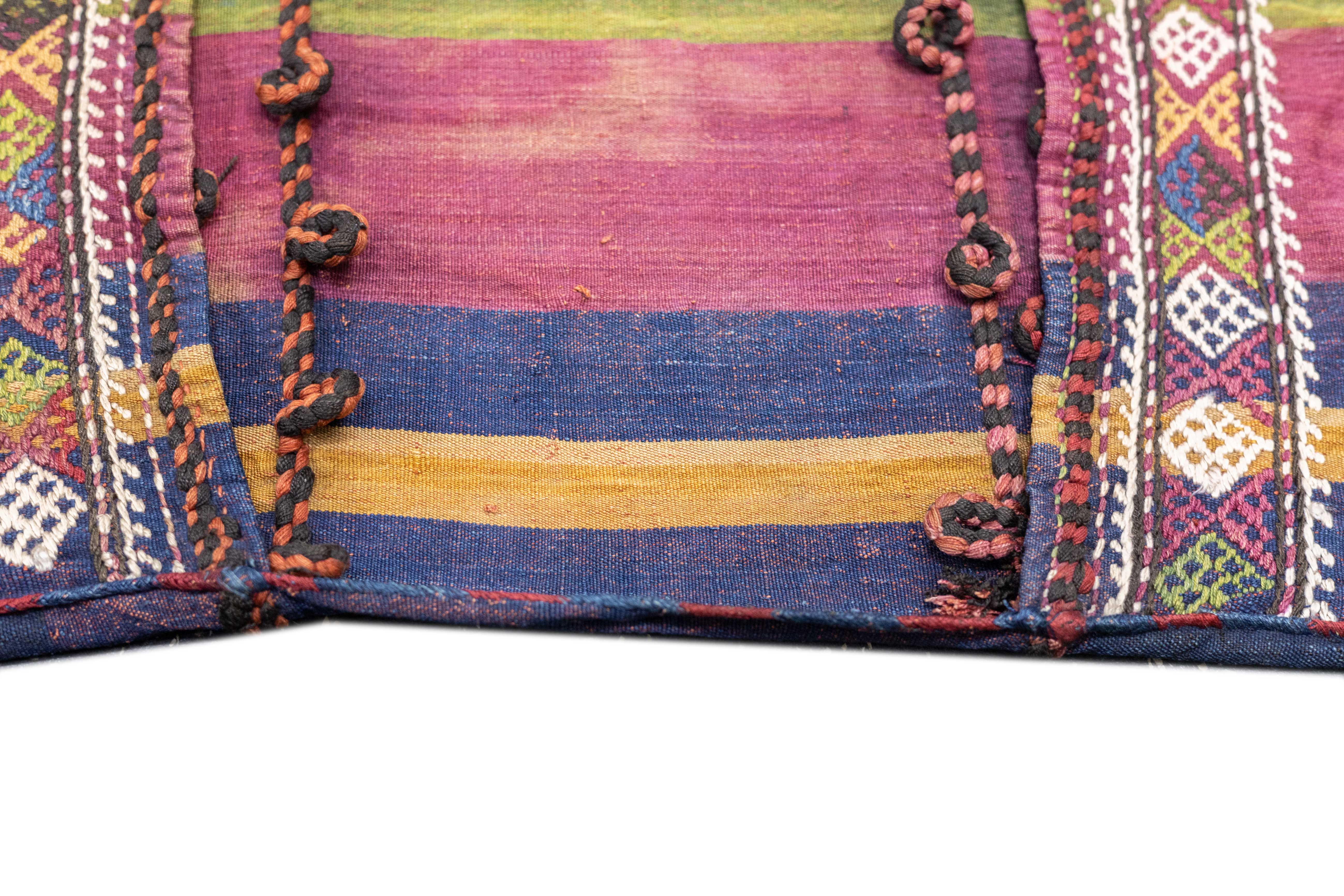 Antique Silk Shahsaband Textile Bag 1'7'' x 3'6''