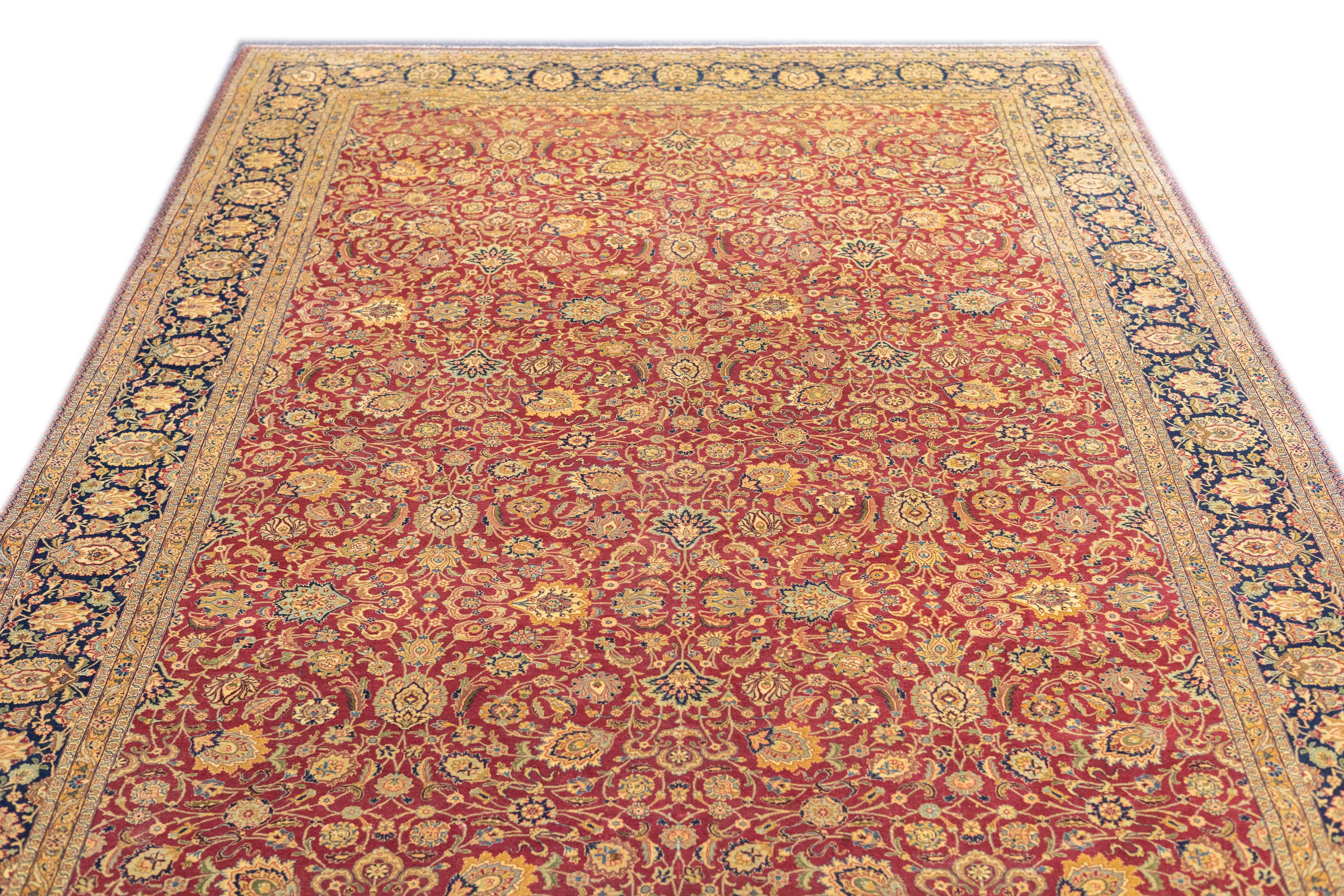 Antique Kashan Rug 6'5'' x 10'6''
