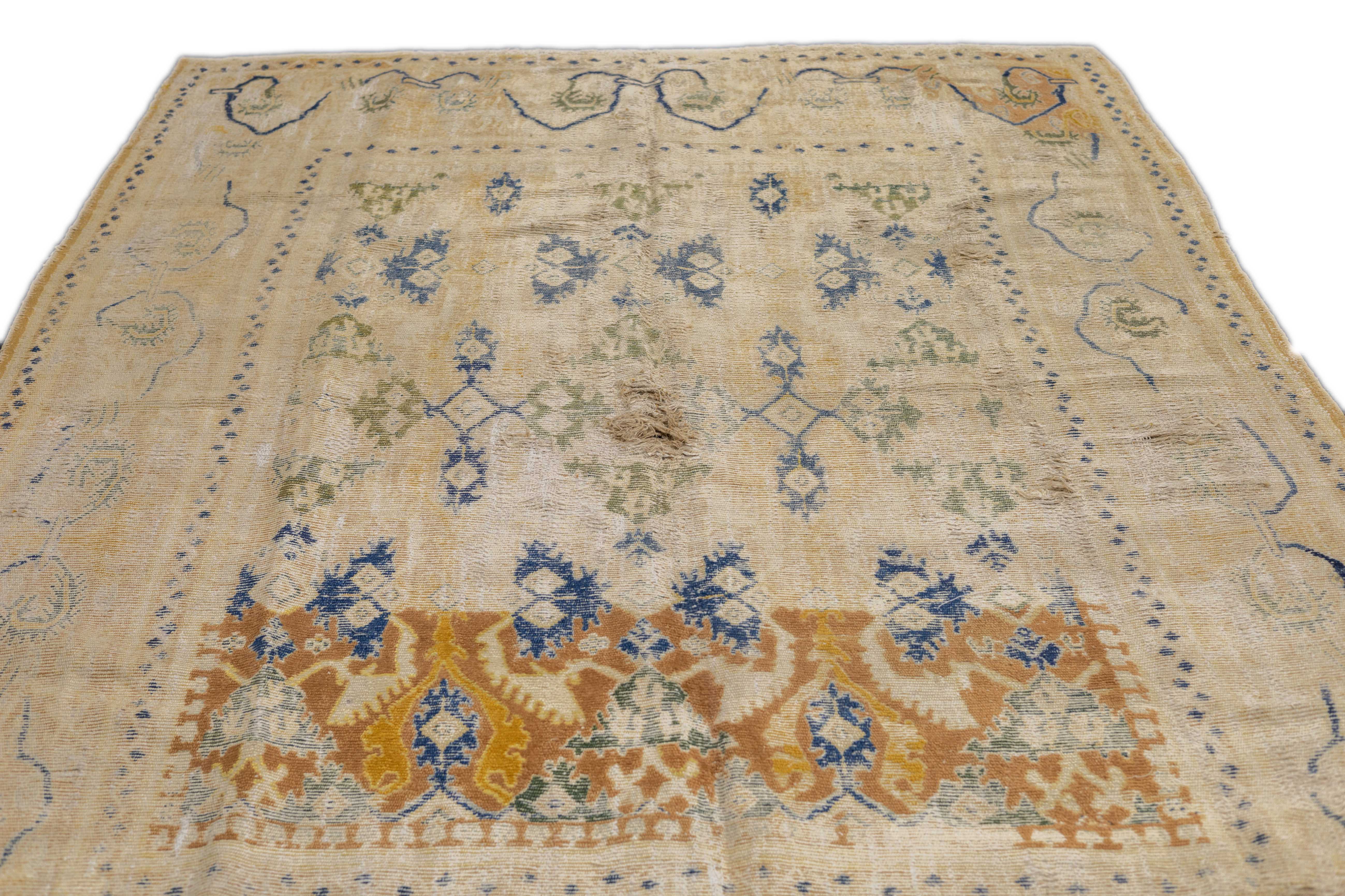 Antique Spanish Cuenca Rug 6'9'' x 9'9''