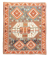 Antique Caucasian Kazak Rug 6'8'' x 7'11''