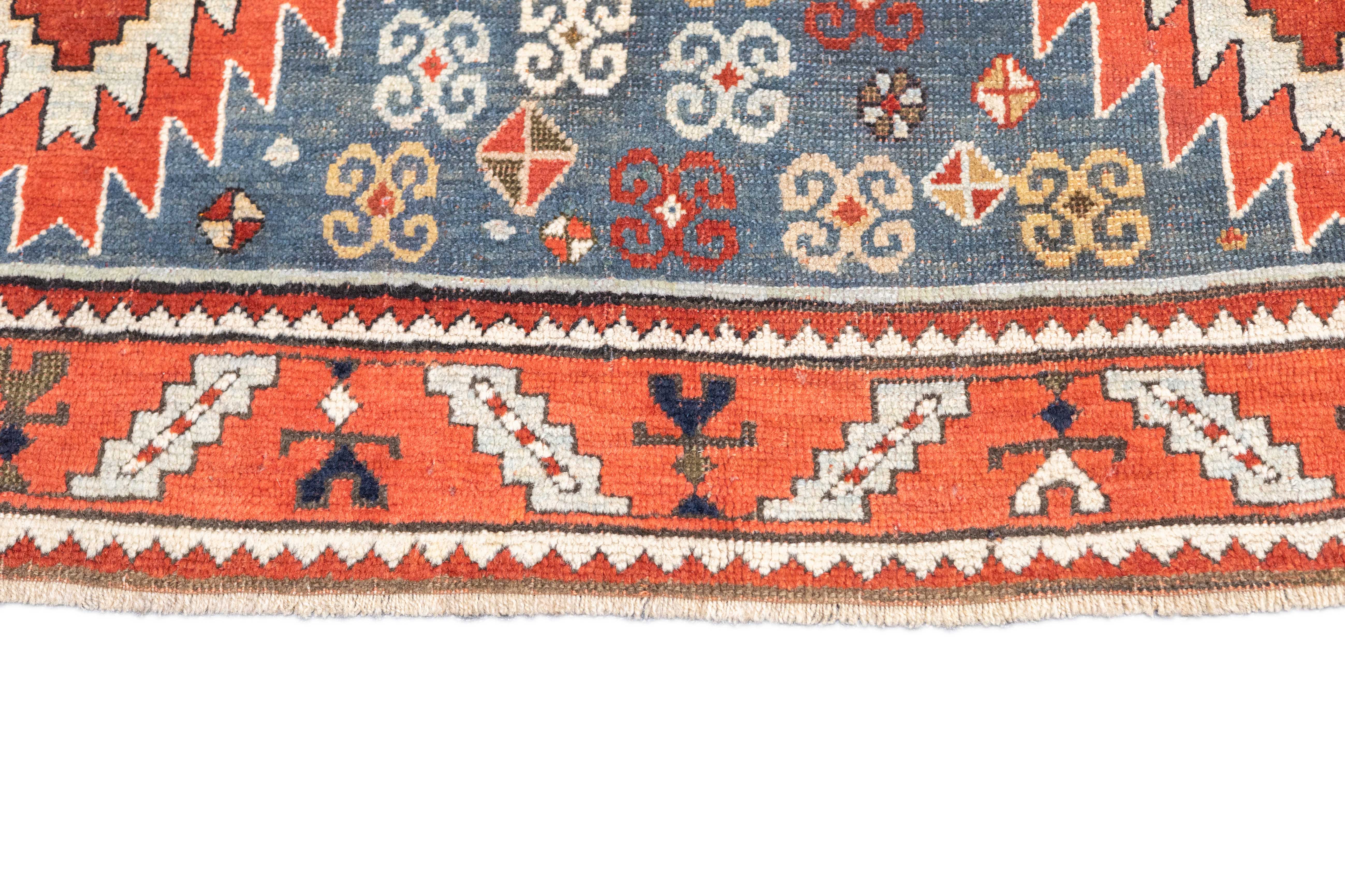 Antique Caucasian Kazak Rug 6'8'' x 7'11''