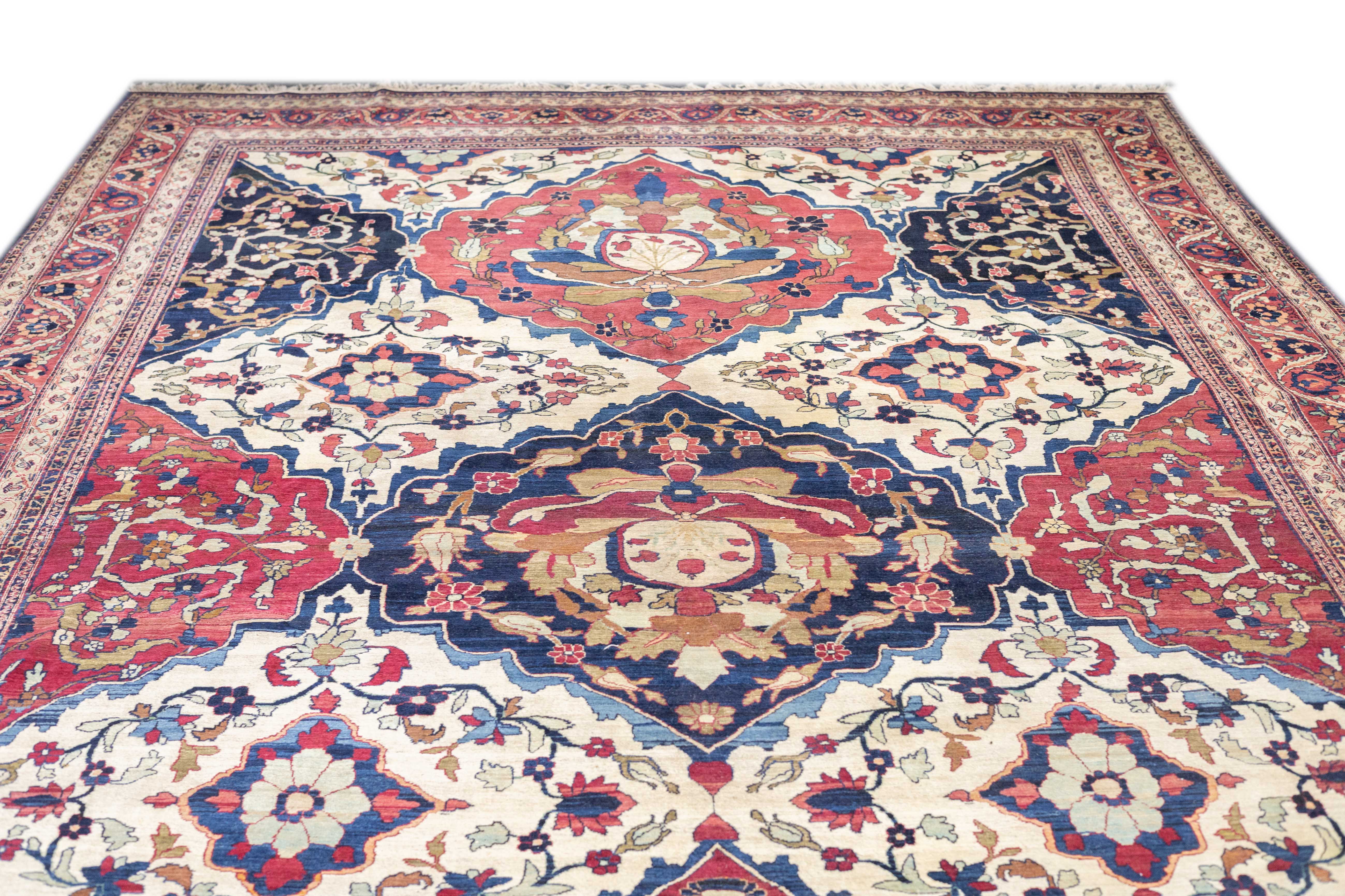 Antique Lavar Kerman Rug 8'11'' x 14'9''