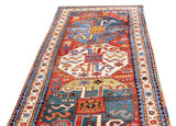 Antique Cloudband Kazak Rug 3'9'' x 7'9''