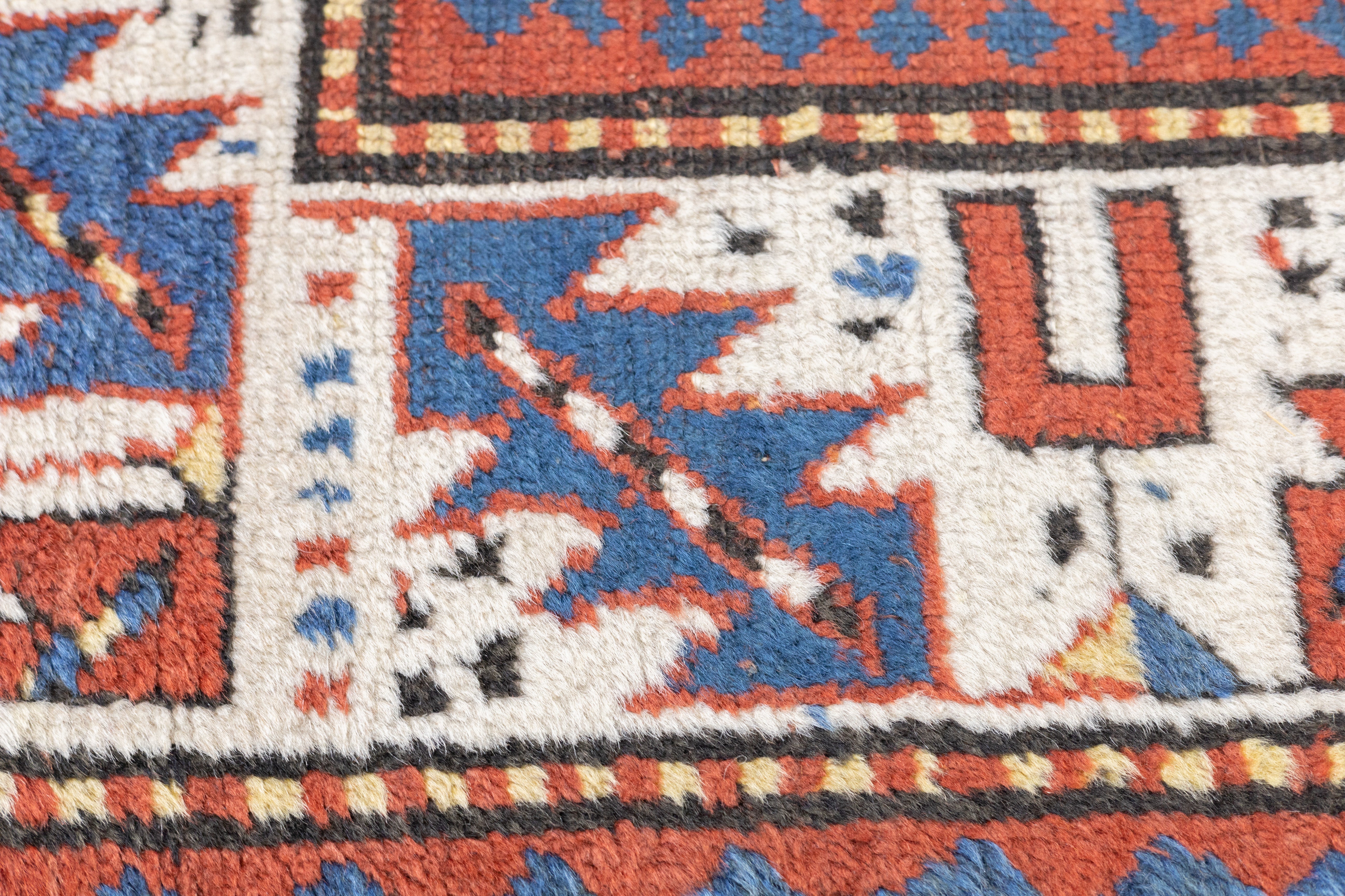 Antique Caucasian Kazak Rug 3'7'' x 6'9''