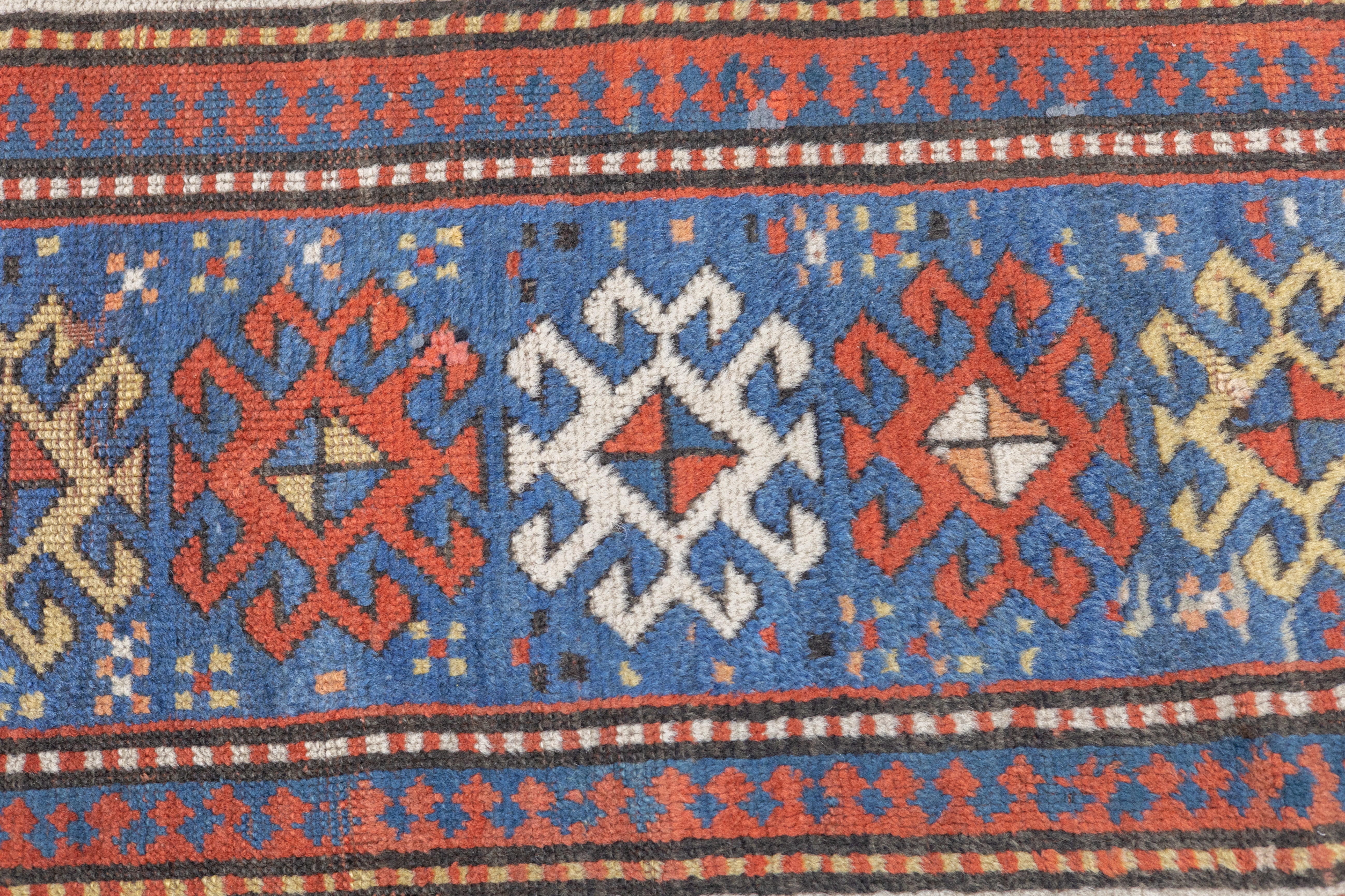 Antique Caucasian Kazak Rug 3'7'' x 6'9''