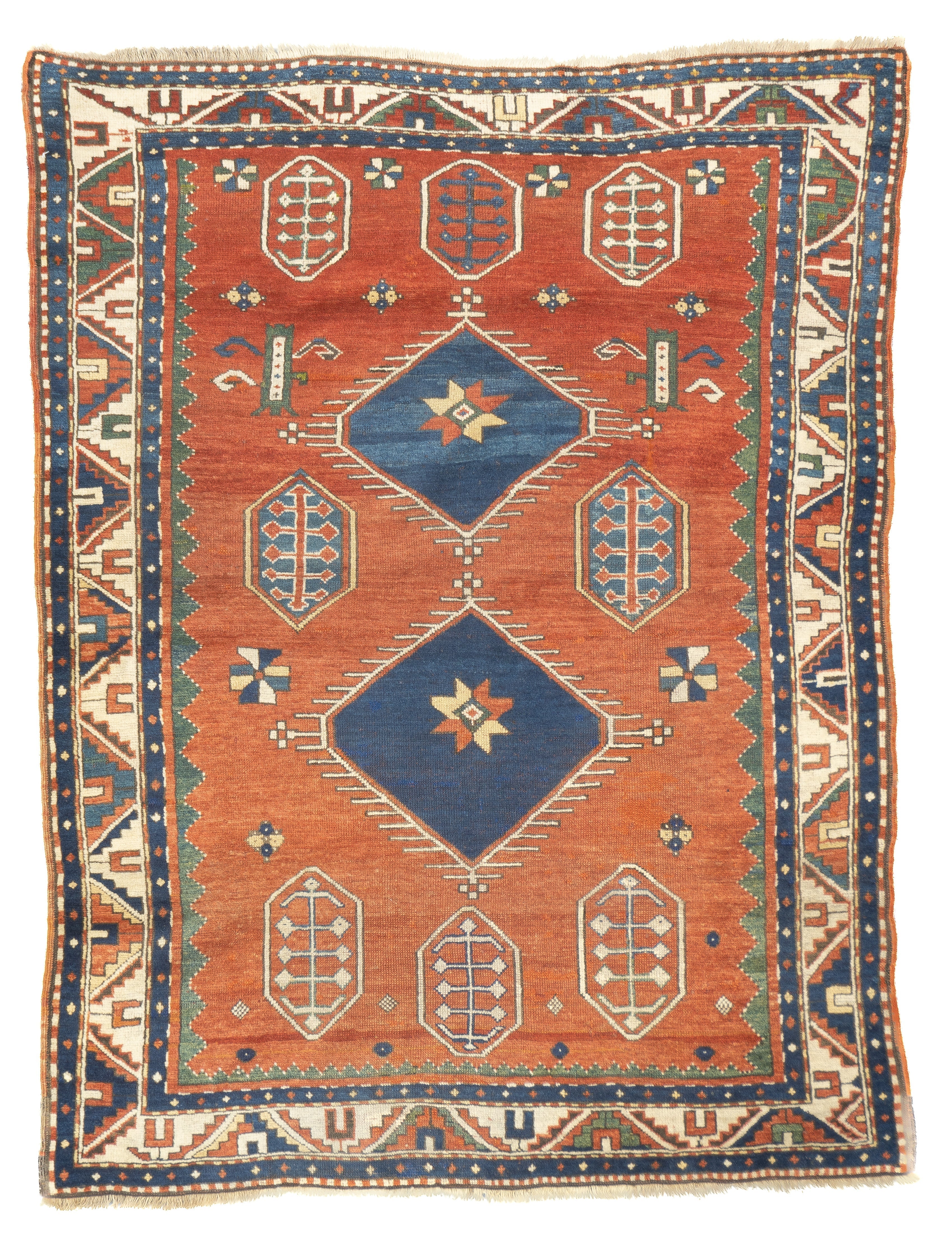 Antique Kazak Rug 4'3'' x 5'7''