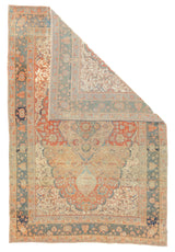 Antique Mohtasham Kashan Rug 4'4'' x 6'5''