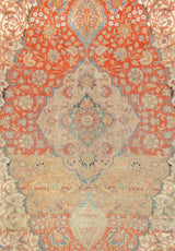 Antique Mohtasham Kashan Rug 4'4'' x 6'5''