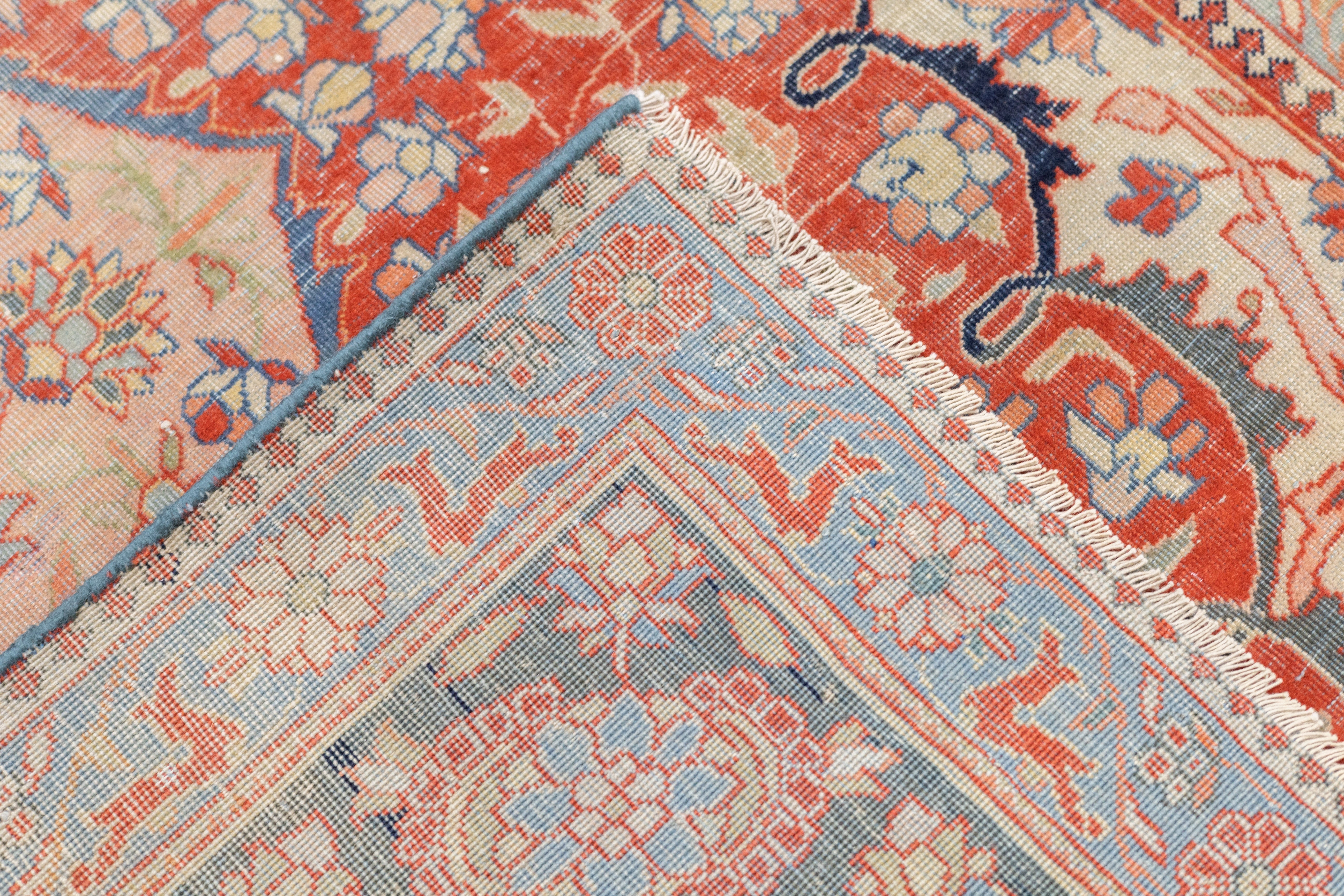 Antique Mohtasham Kashan Rug 4'4'' x 6'5''
