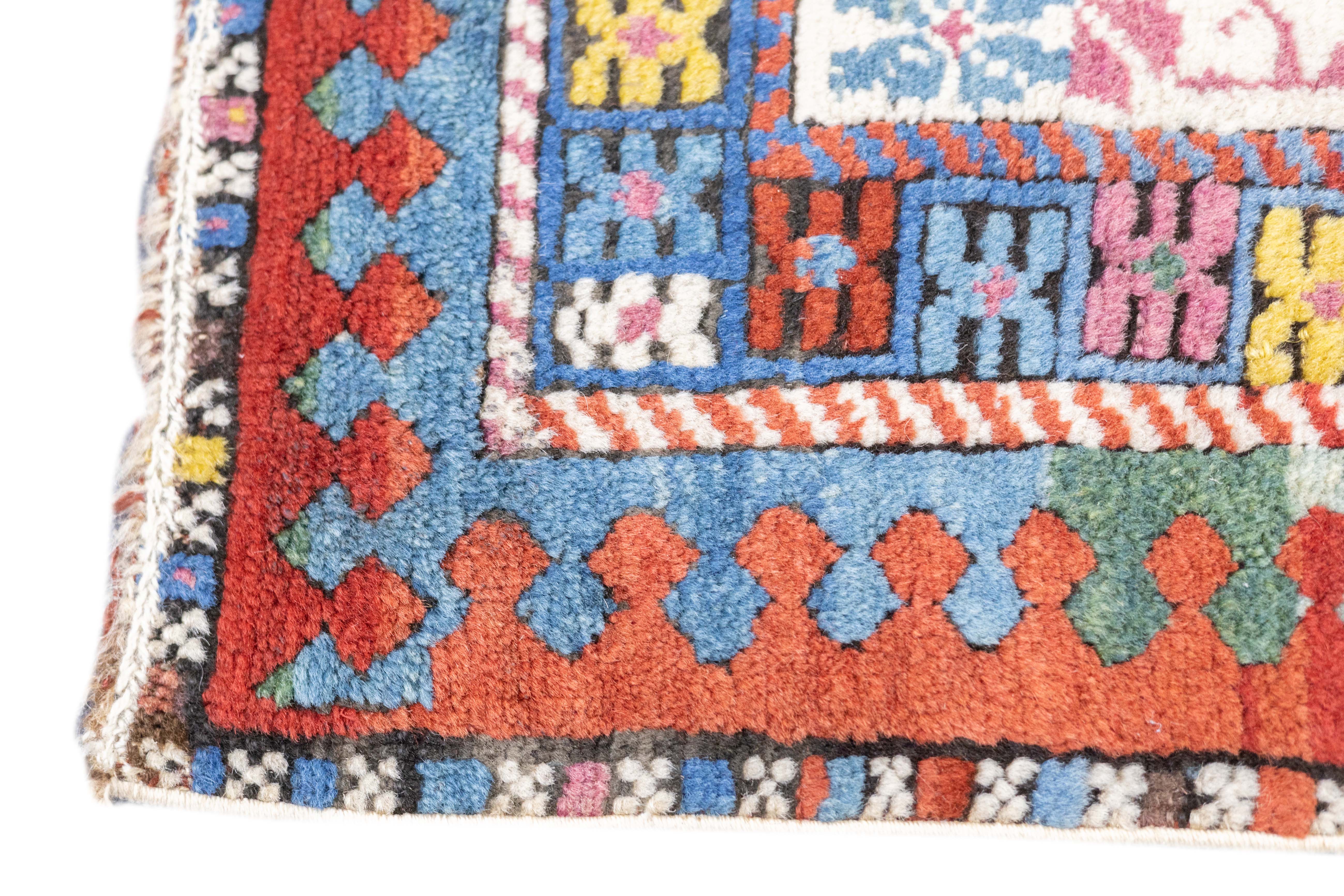 Antique Caucasian Kazak Rug 3'7'' x 7'7''
