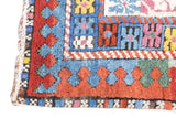 Antique Caucasian Kazak Rug 3'7'' x 7'7''