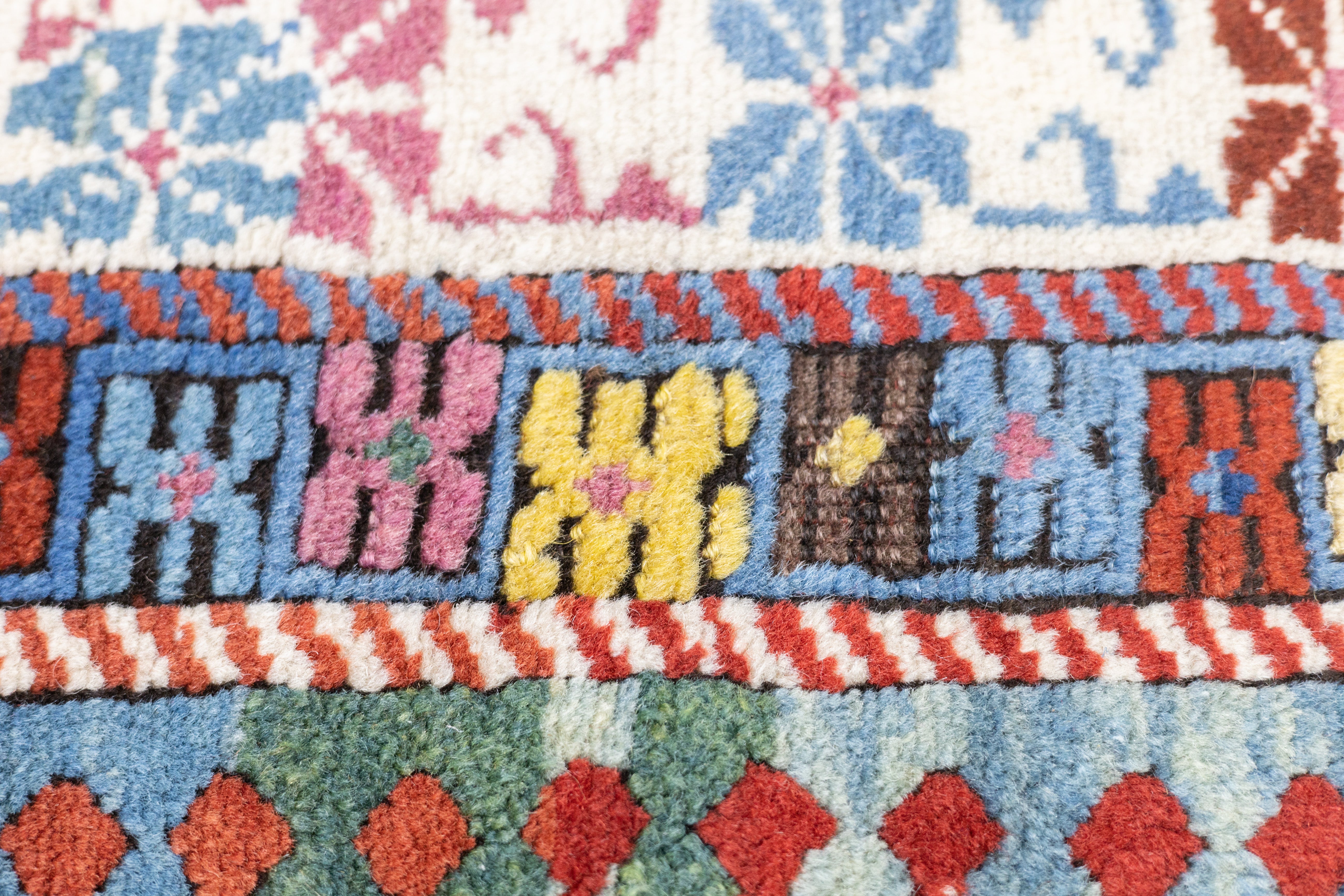 Antique Caucasian Kazak Rug 3'7'' x 7'7''