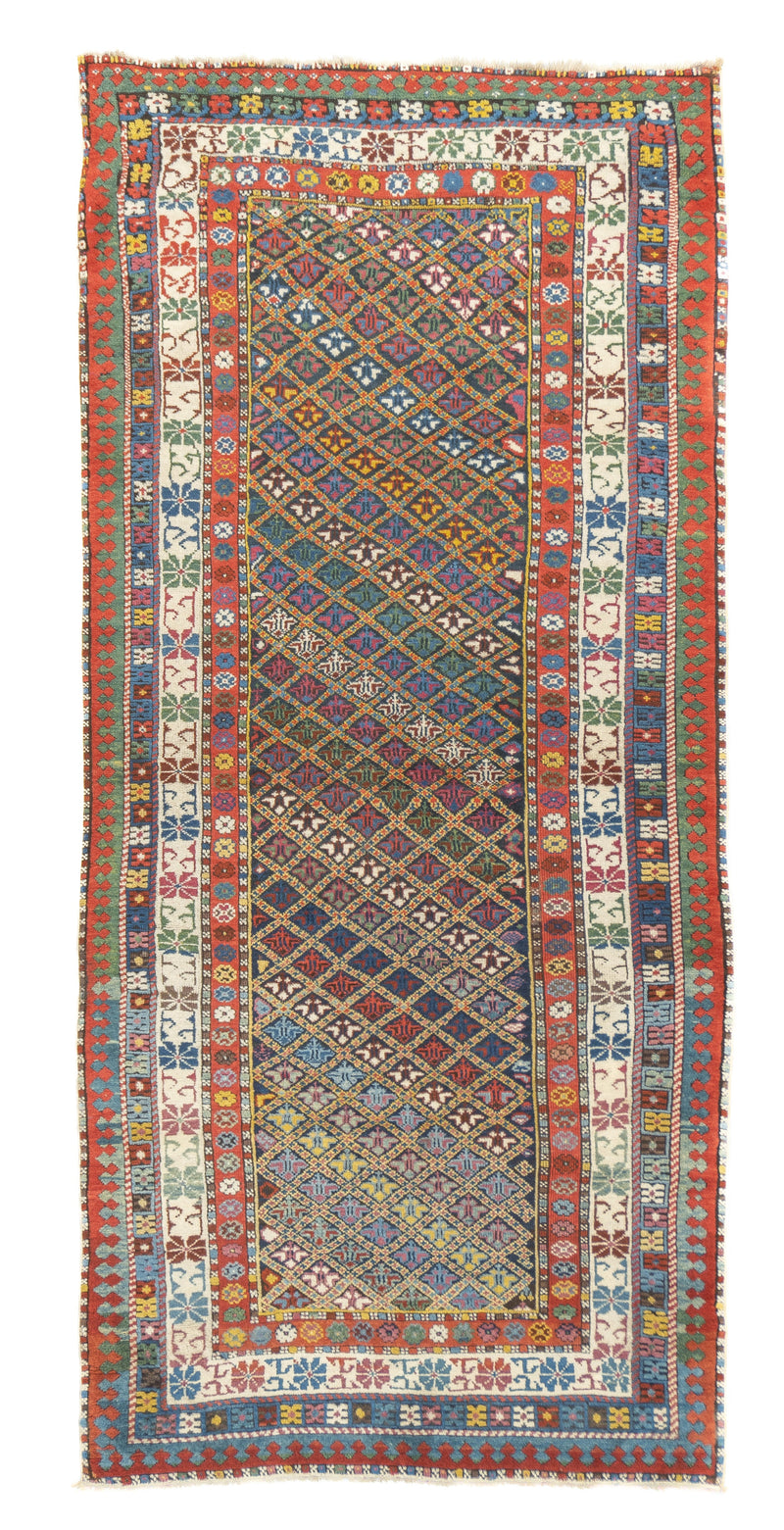 Antique Caucasian Kazak Rug 3'7'' x 7'7''