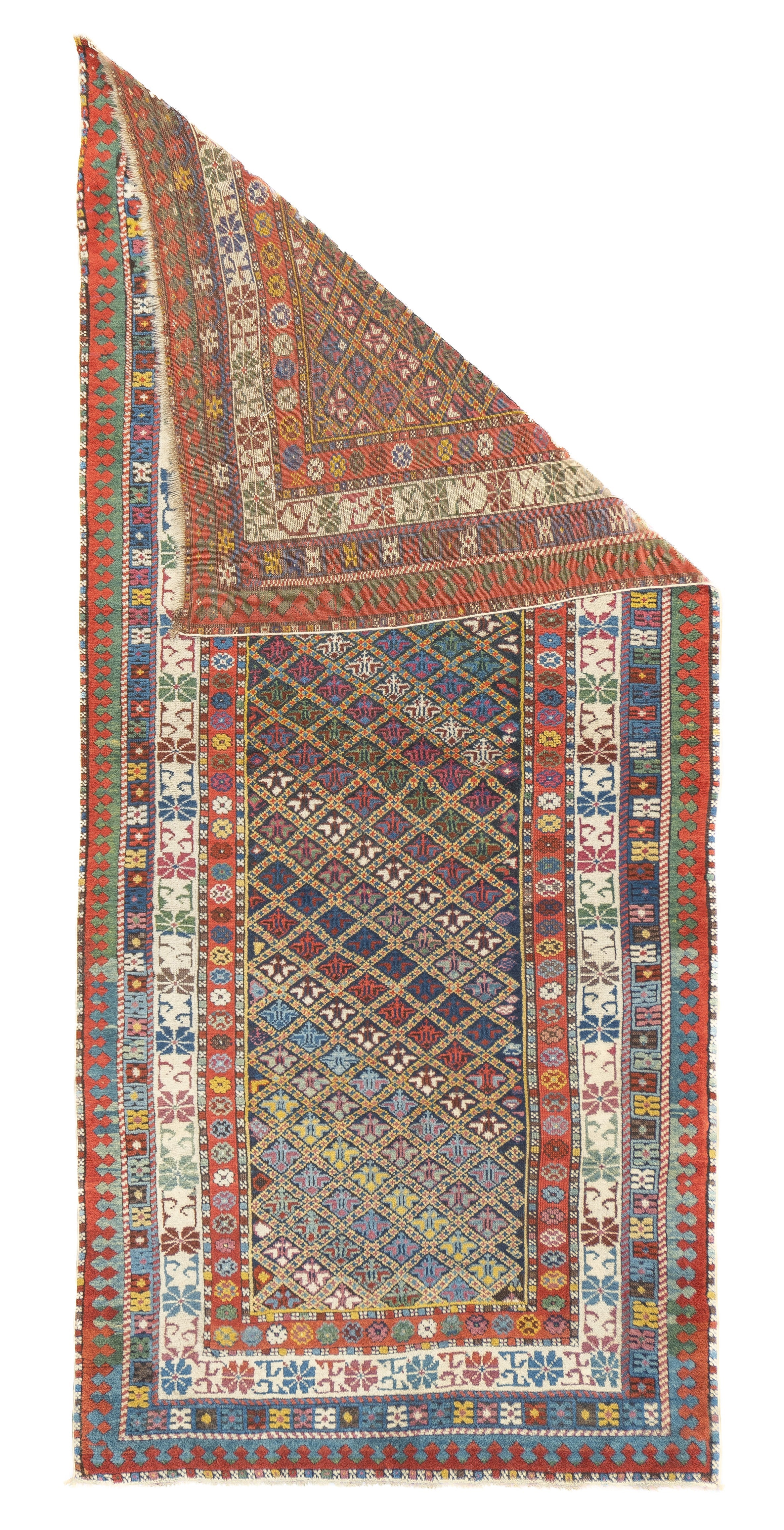 Antique Caucasian Kazak Rug 3'7'' x 7'7''