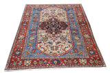 Antique  Farahan Sarouk Rug 4' 4" x 6' 6"