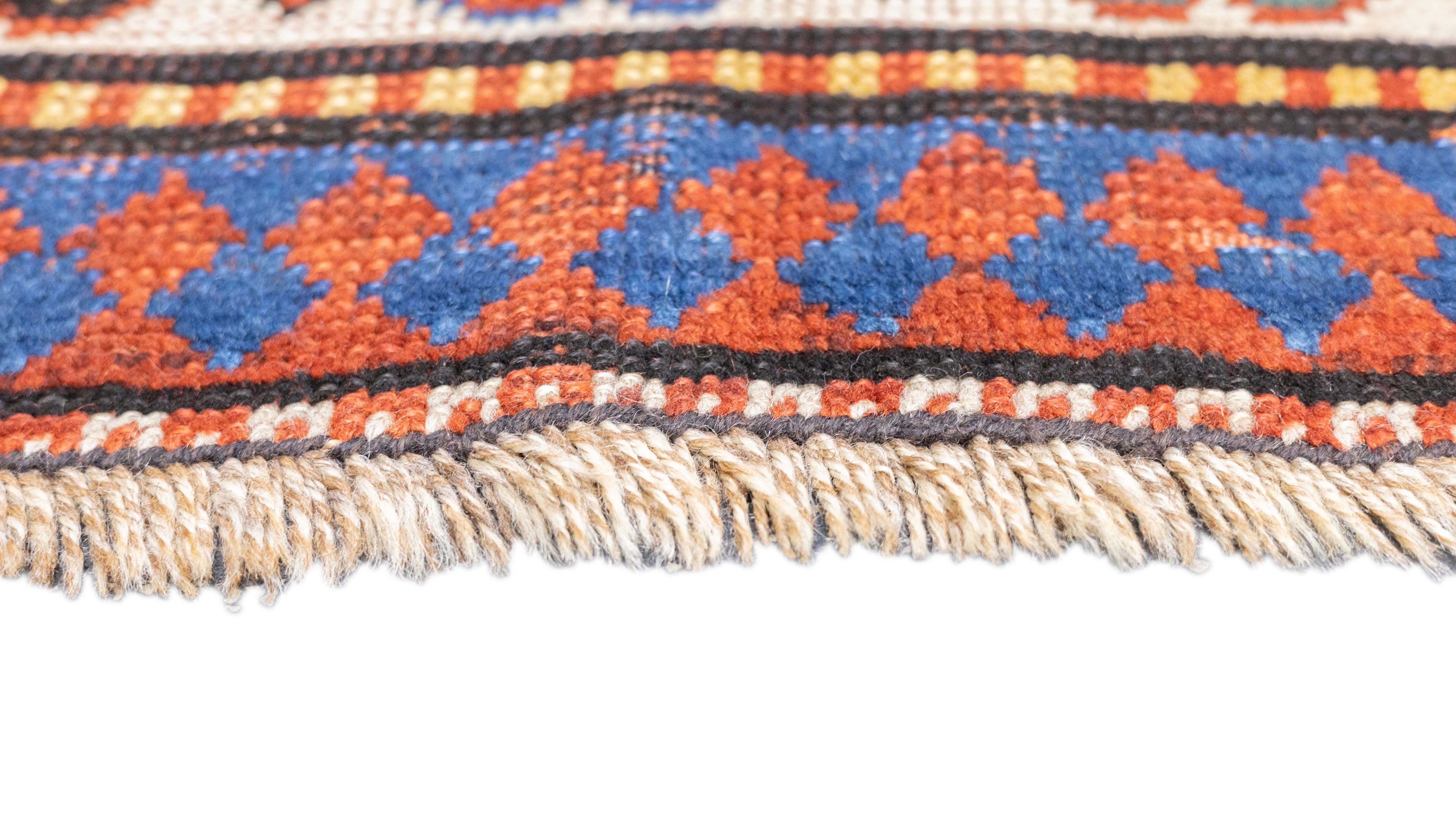 Antique Caucasian Kazak Rug 3'5'' x 6'3''
