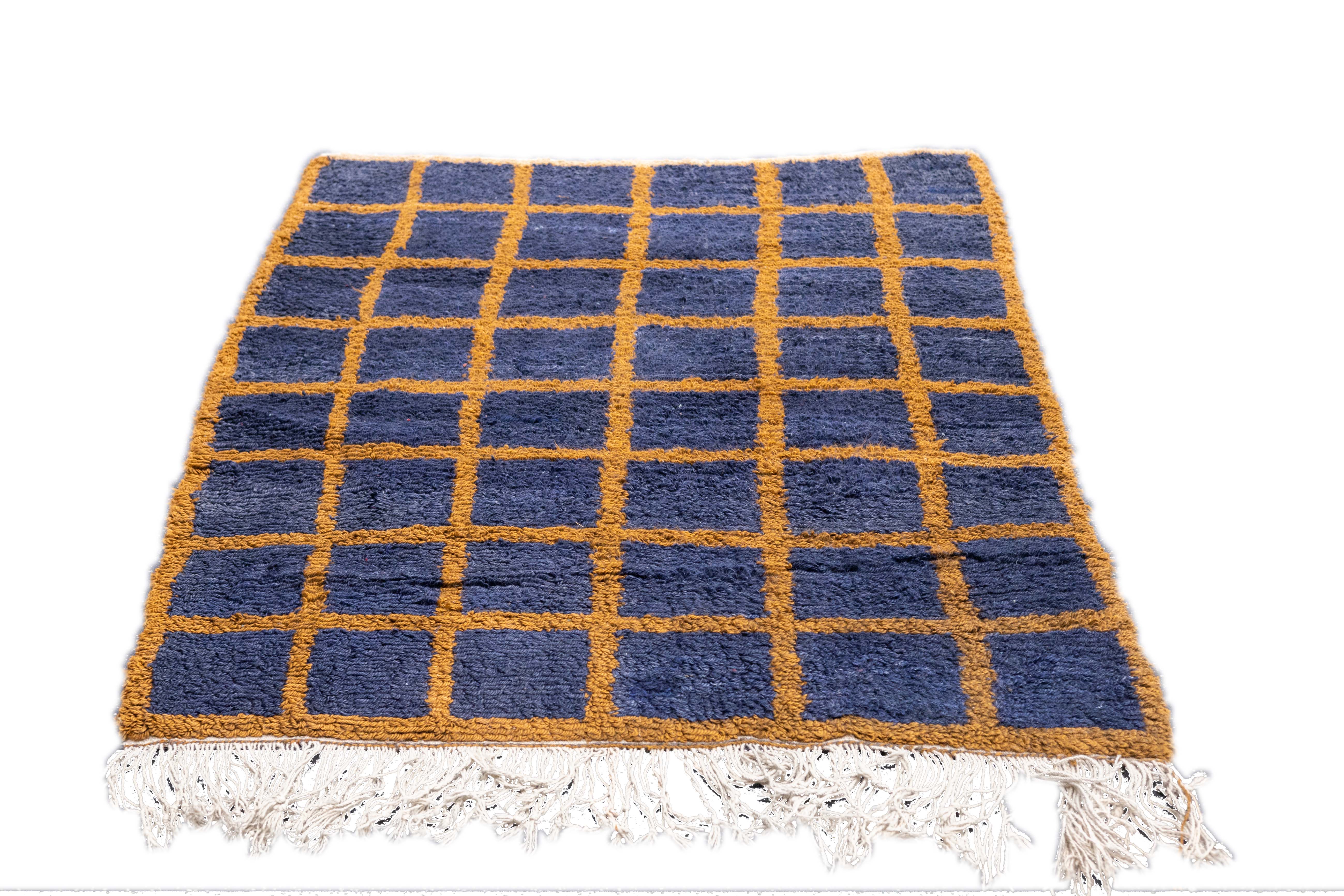 Vintage Swedish Rug 4'1'' x 4'10''