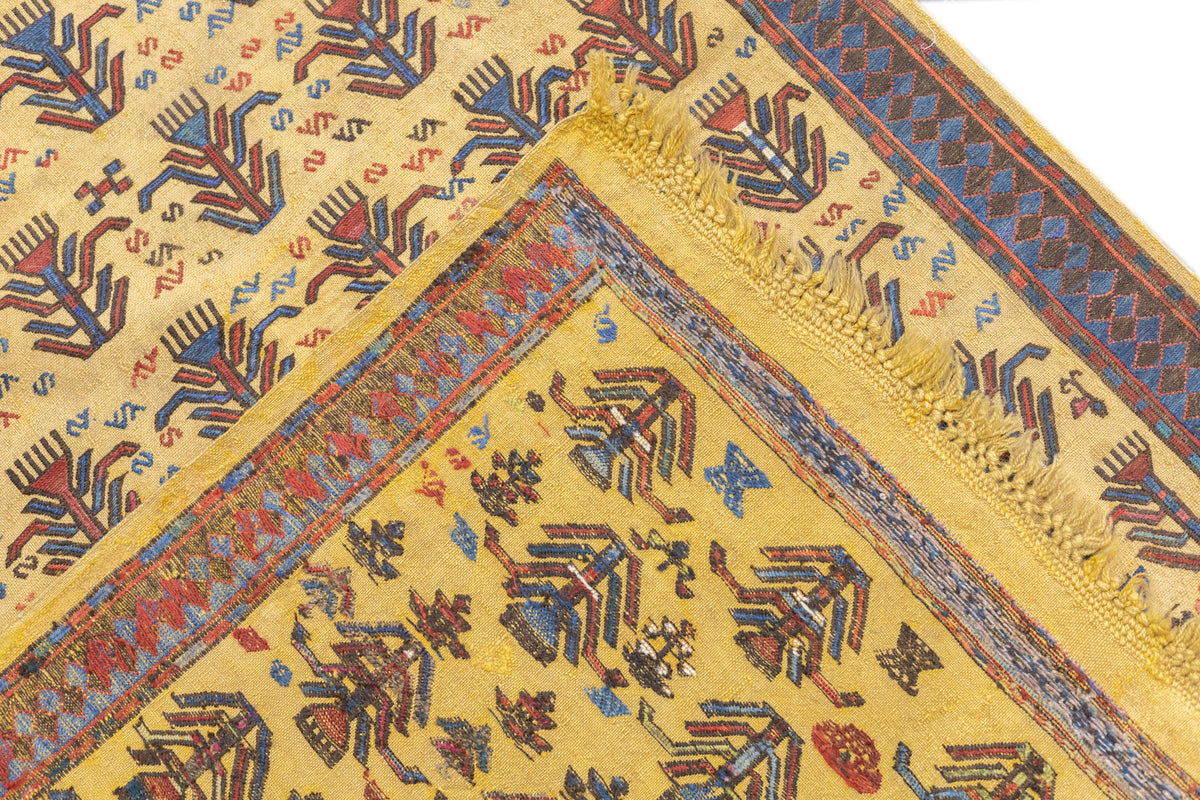 Antique Sumak Rug 3'4'' x 5'4''