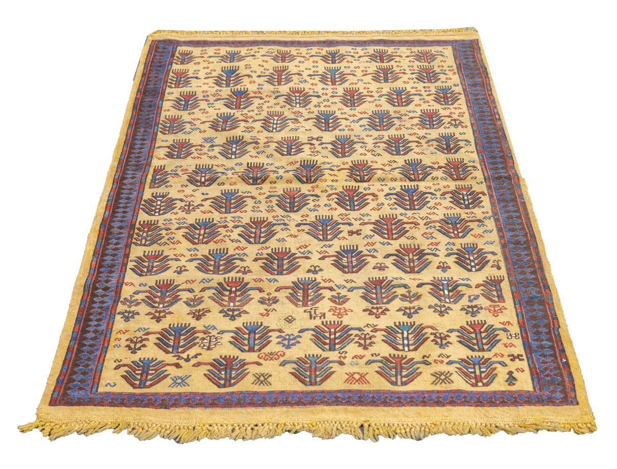 Antique Sumak Rug 3'4'' x 5'4''