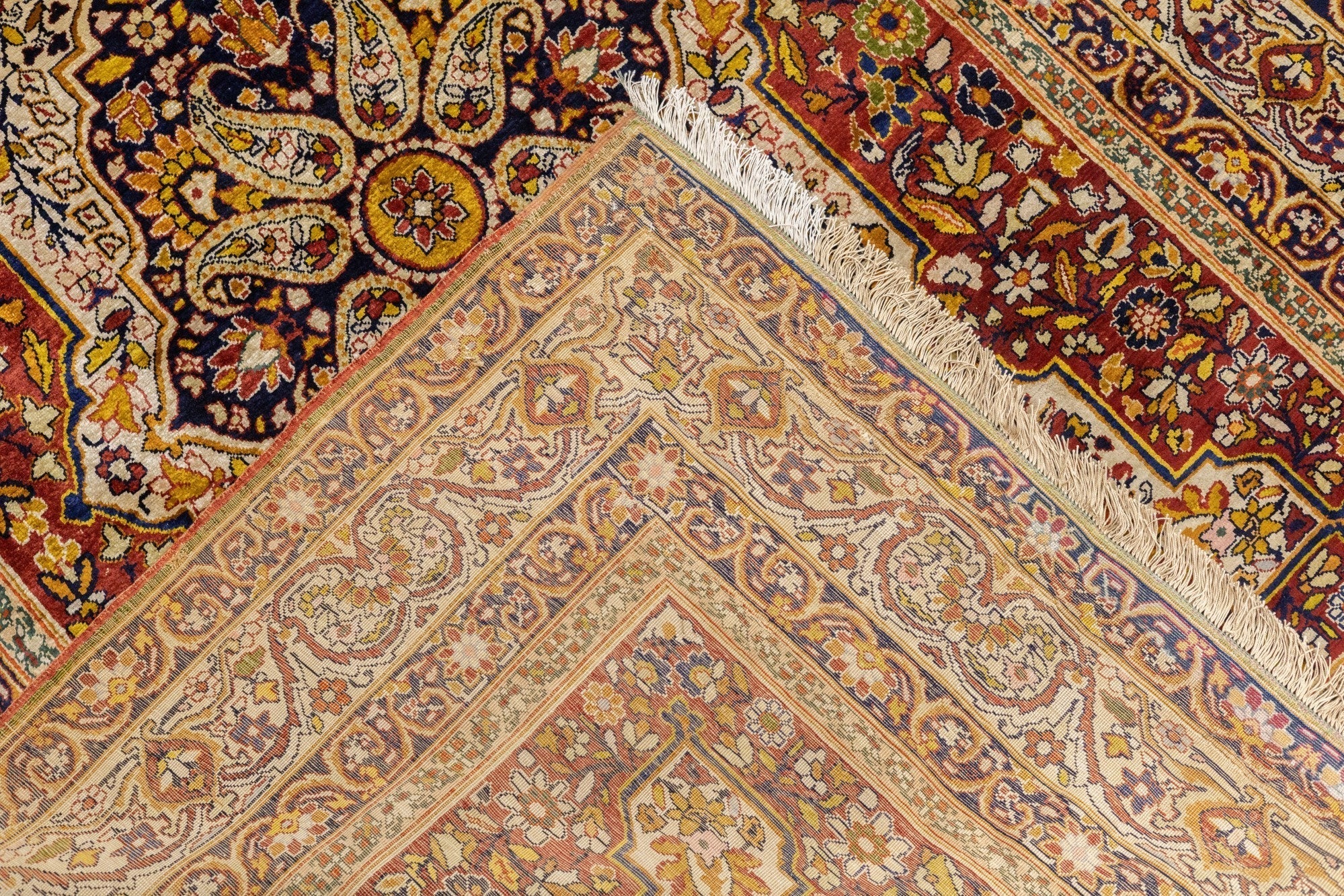 Antique Silk Kerman Rug 4'5'' x 6'3''