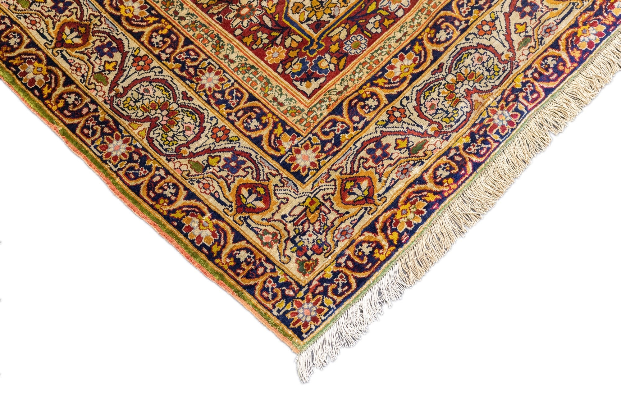 Antique Silk Kerman Rug 4'5'' x 6'3''