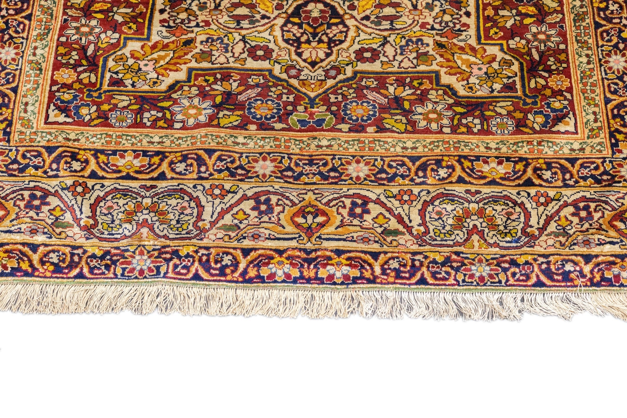 Antique Silk Kerman Rug 4'5'' x 6'3''