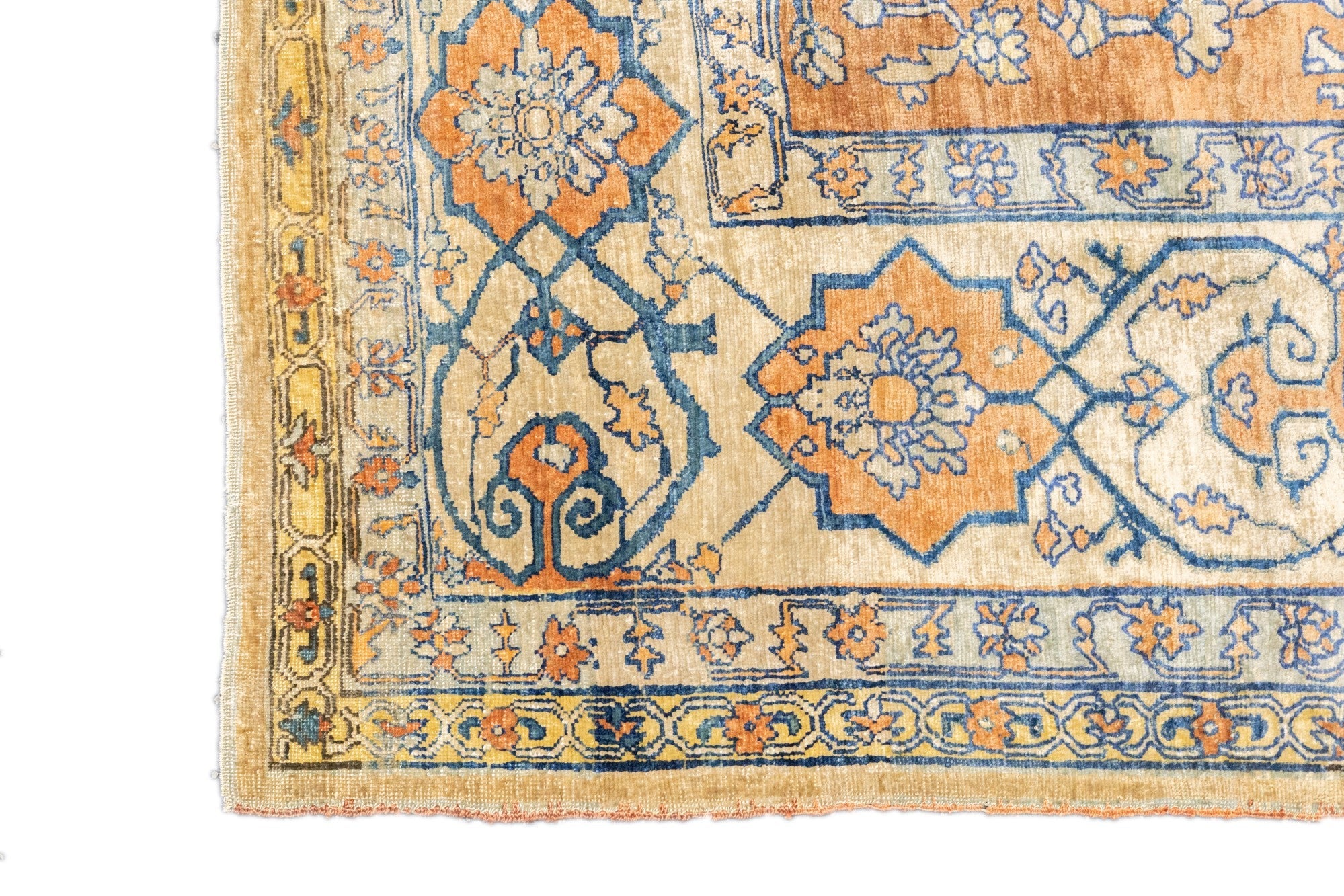 Antique Silk  Heriz Rug 4' 6" x 5' 10"