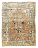 Antique Silk  Heriz Rug 4' 6" x 5' 10"