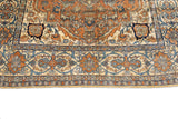 Antique Silk  Heriz Rug 4' 6" x 5' 10"