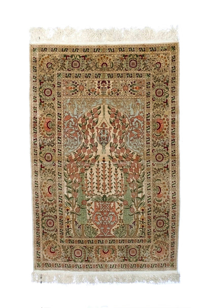 Antique Silk Hereke Rug 3' 4'' x 5' 1