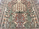 Antique Silk Hereke Rug 3' 4'' x 5' 1"