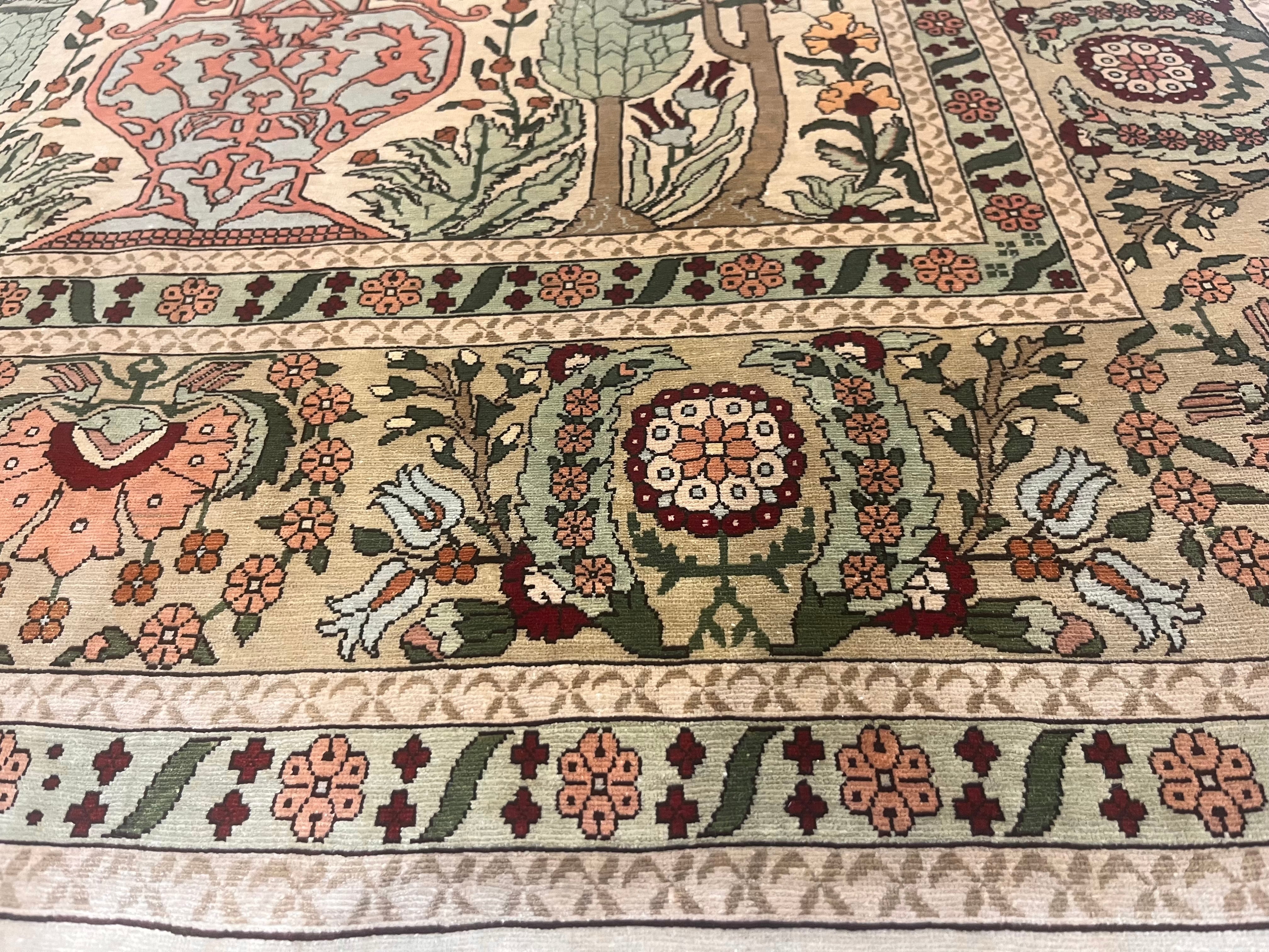 Antique Silk Hereke Rug 3' 4'' x 5' 1"