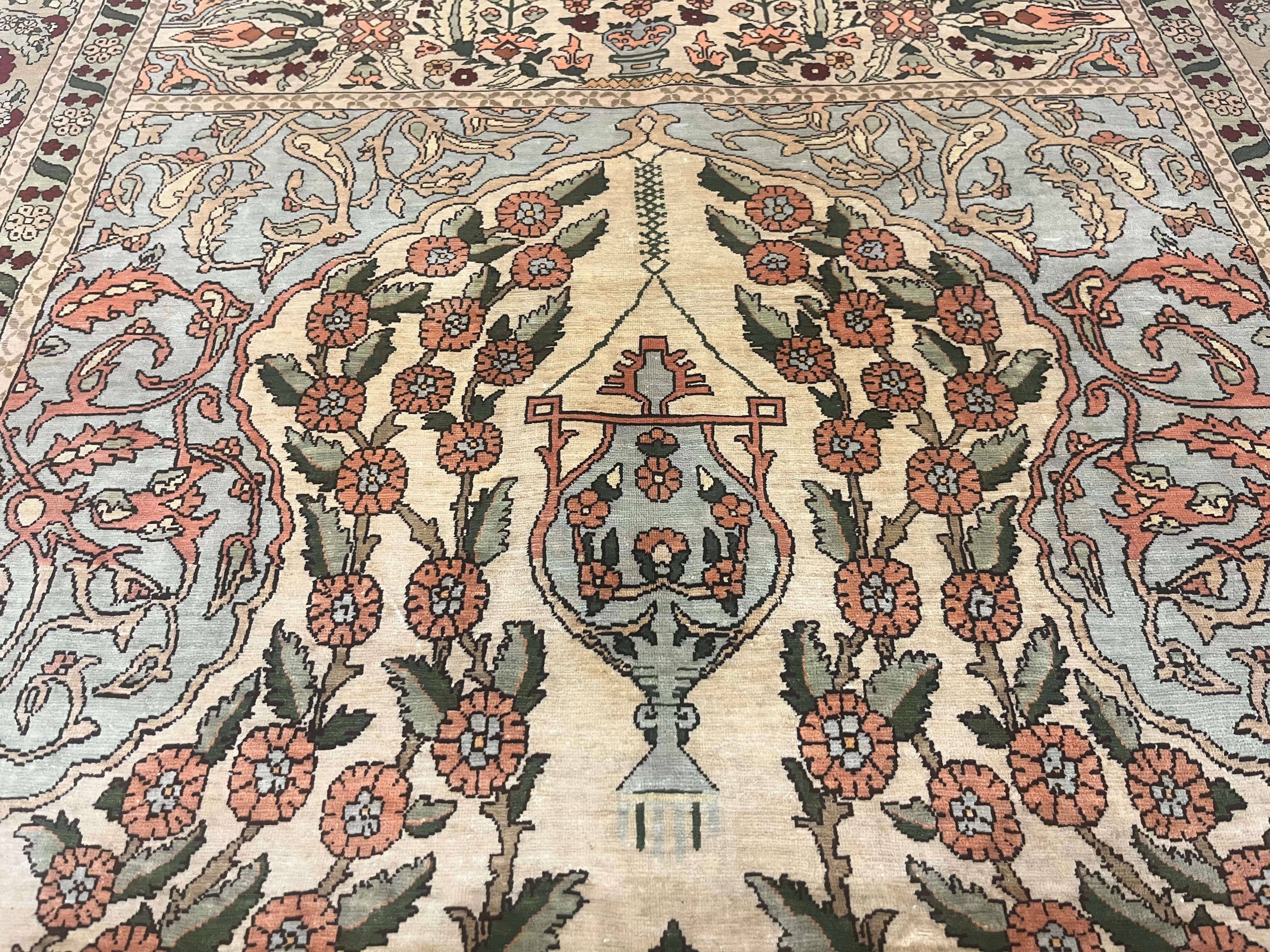 Antique Silk Hereke Rug 3' 4'' x 5' 1"