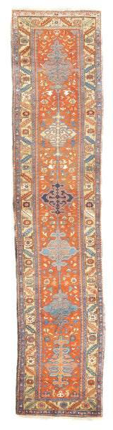 Antique Heriz Runner 3'3'' x 14'7''