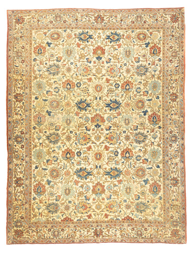 Extremely Fine Antique  Tehran Wool Rug 7'10'' x 10'5''
