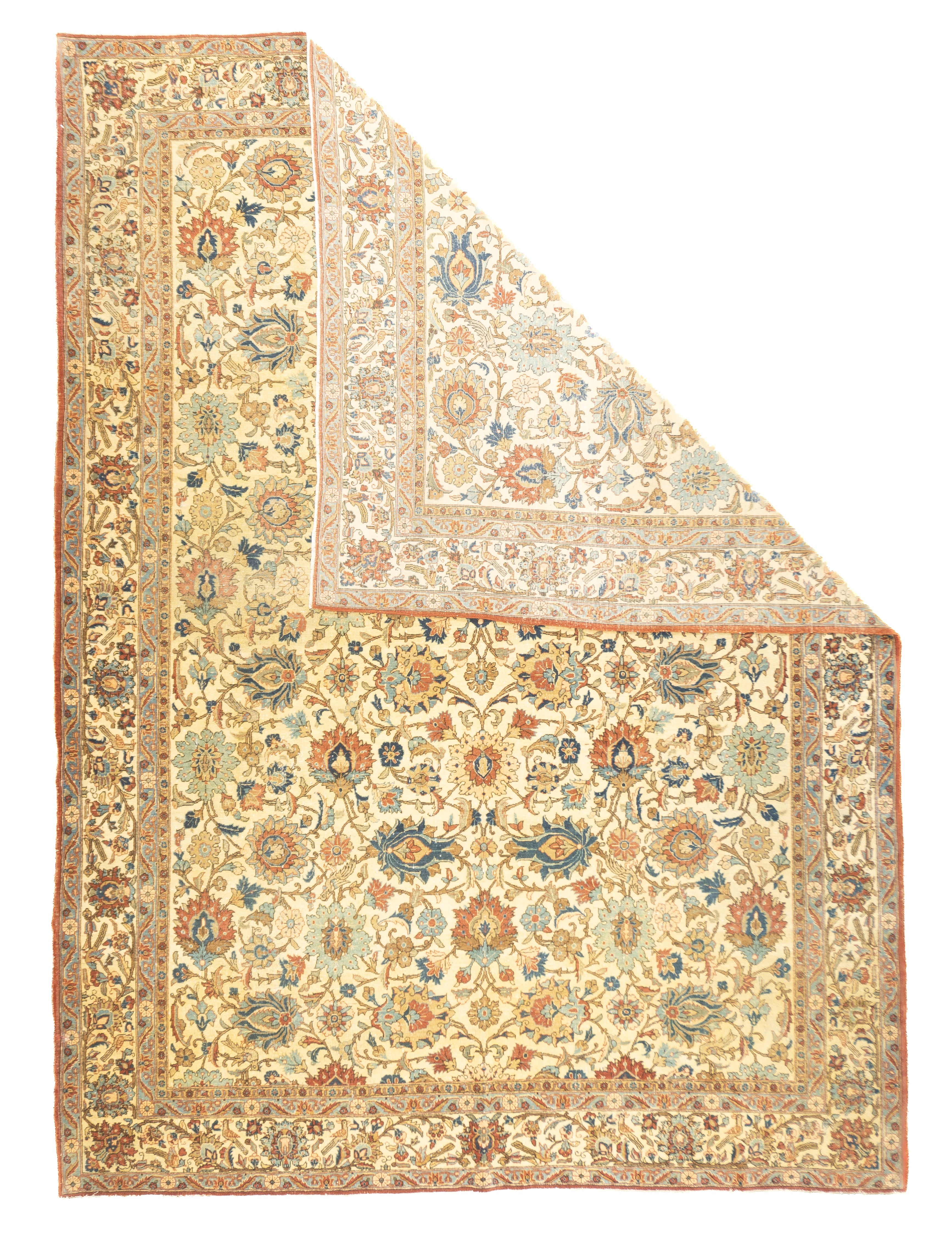 Extremely Fine Antique  Tehran Wool Rug 7'10'' x 10'5''