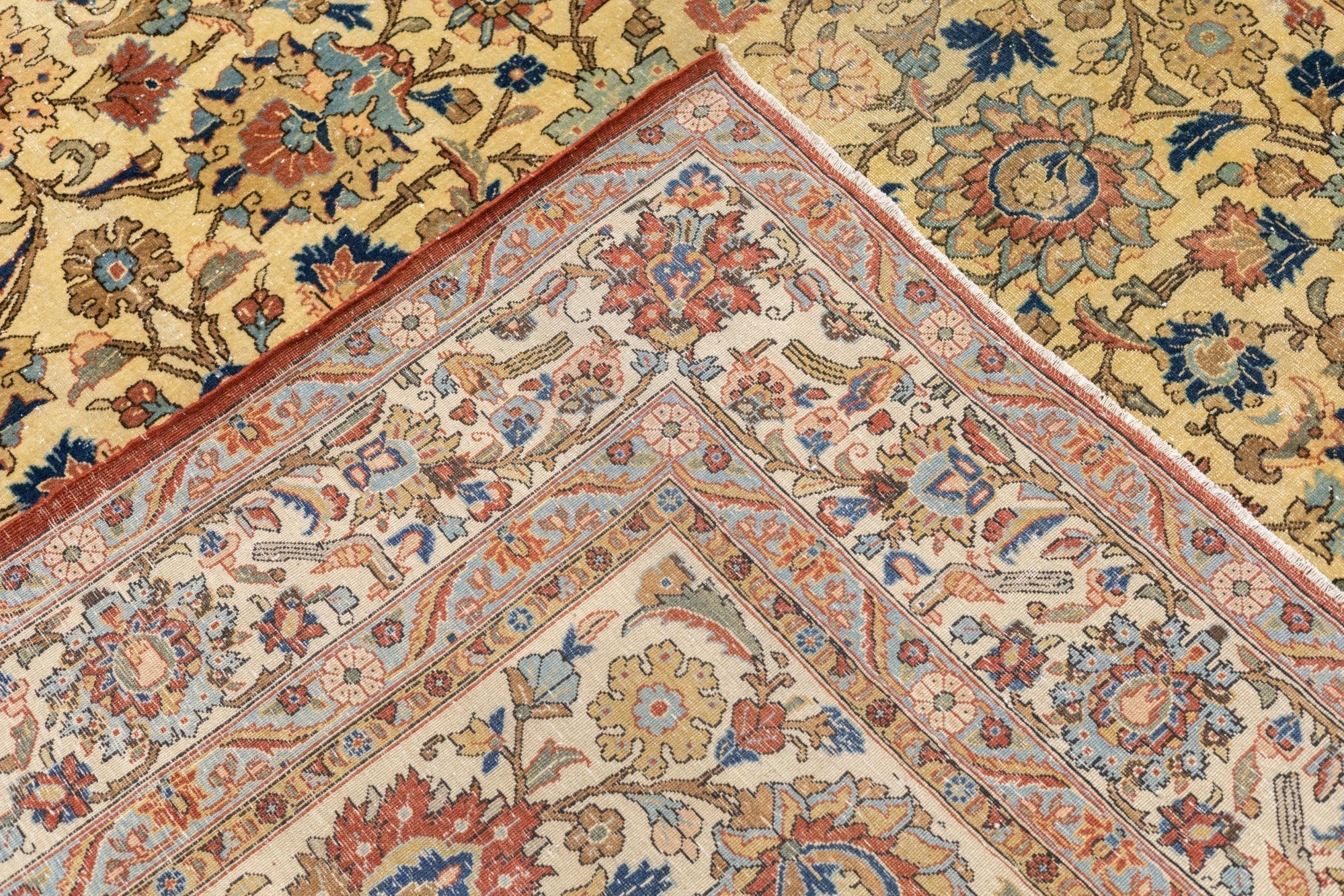 Extremely Fine Antique  Tehran Wool Rug 7'10'' x 10'5''