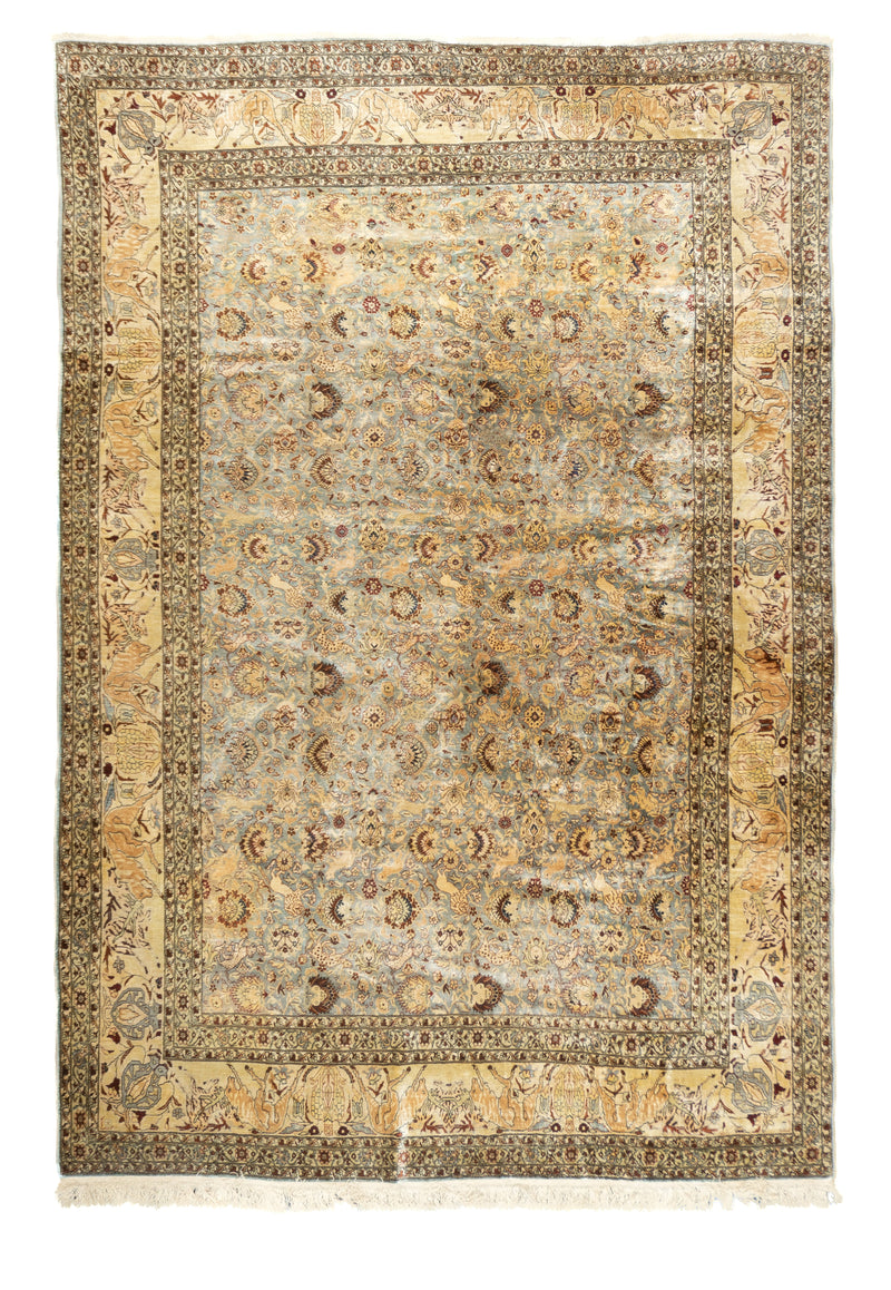 Antique Silk Turkish Hereke Rug 6' 10