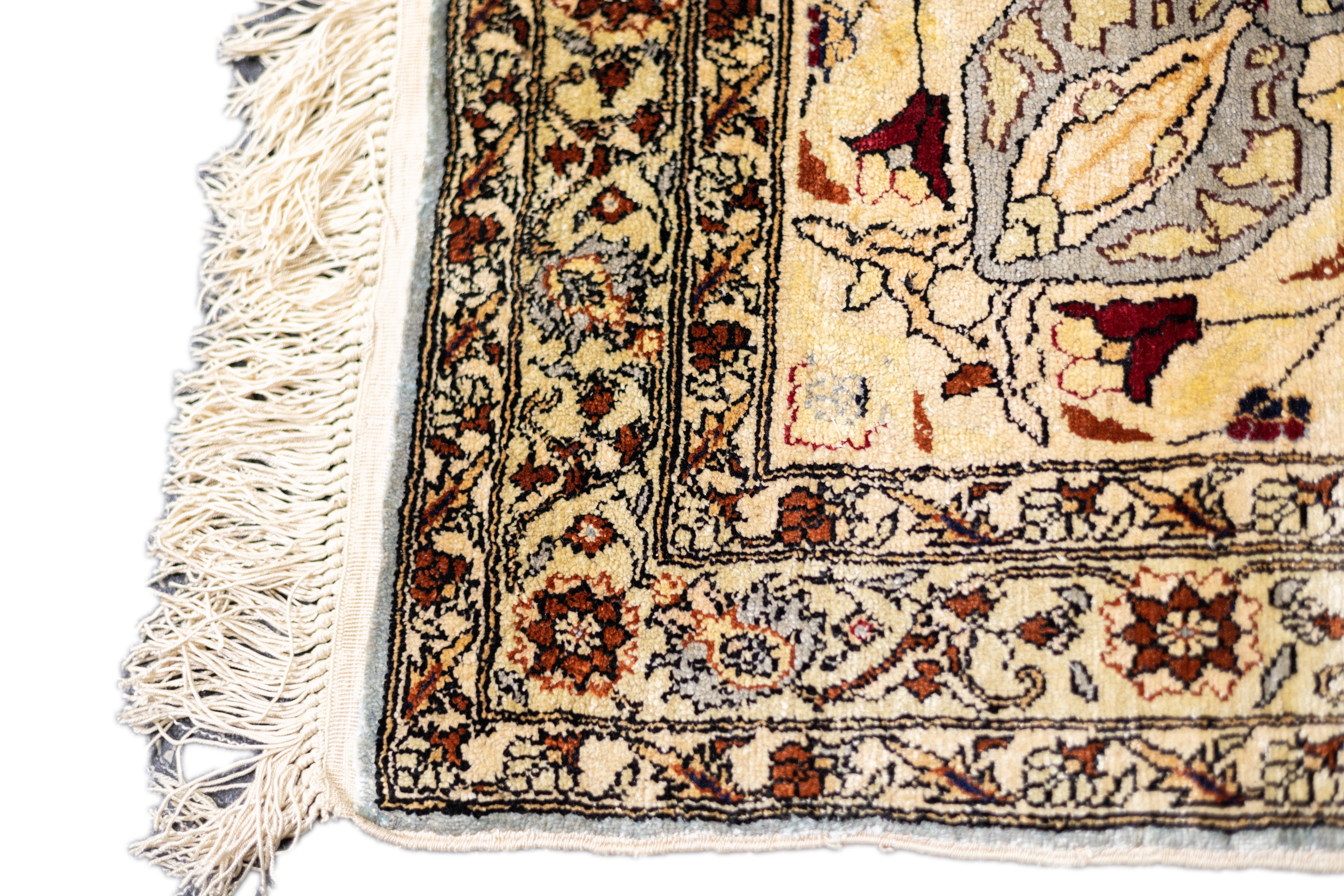 Antique Silk Turkish Hereke Rug 6' 10" x 10' 0"