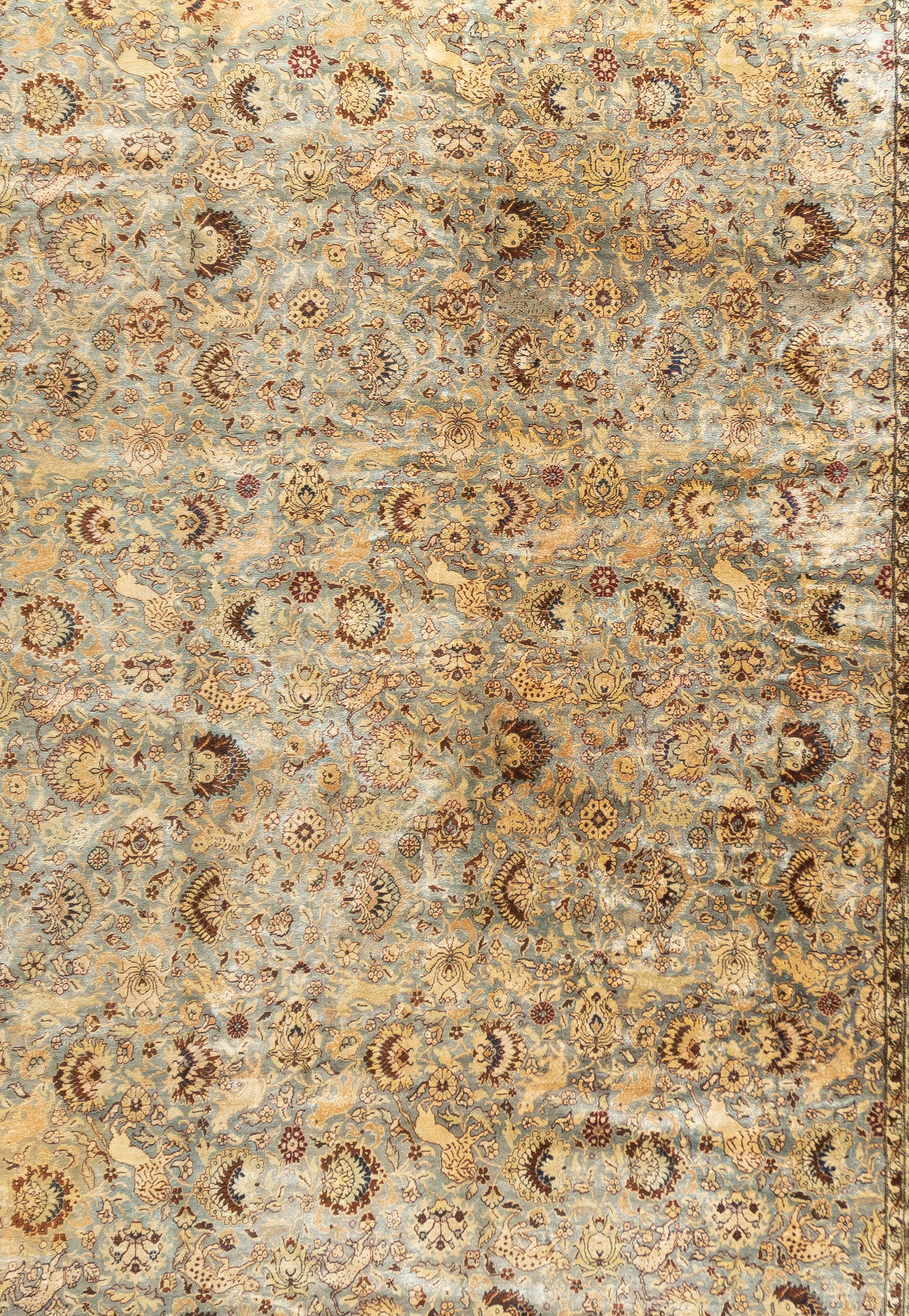 Antique Silk Turkish Hereke Rug 6' 10" x 10' 0"